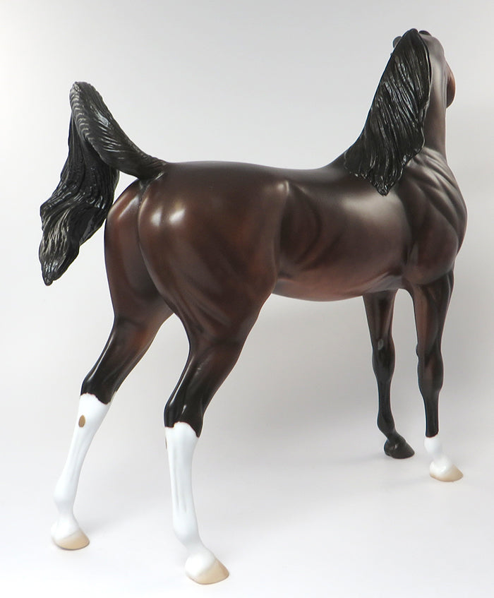 FIRE MOUNTAIN-OOAK DAPPLE BAY ARABIAN MODEL HORSE 5/31