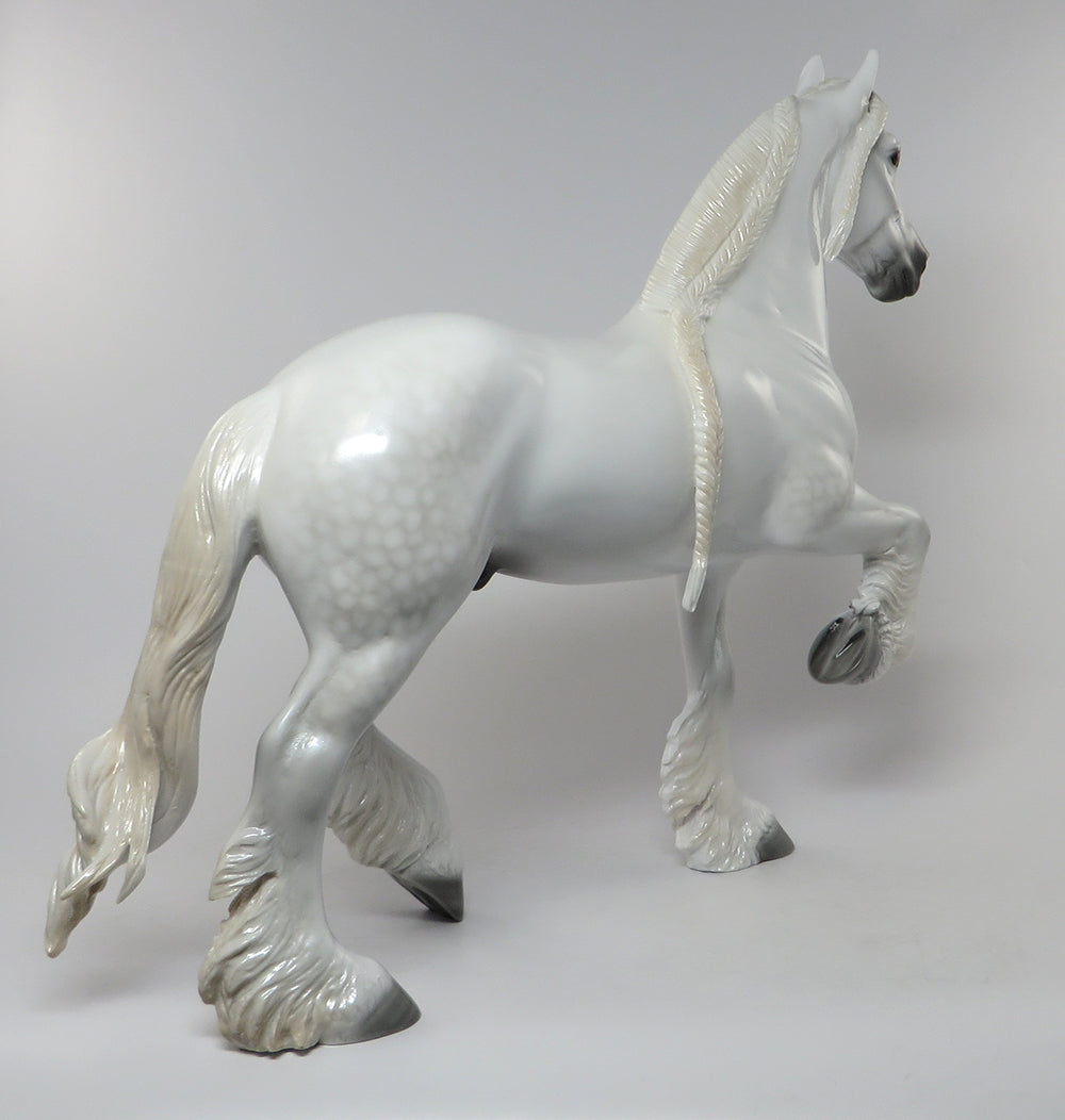 dapple grey trotting