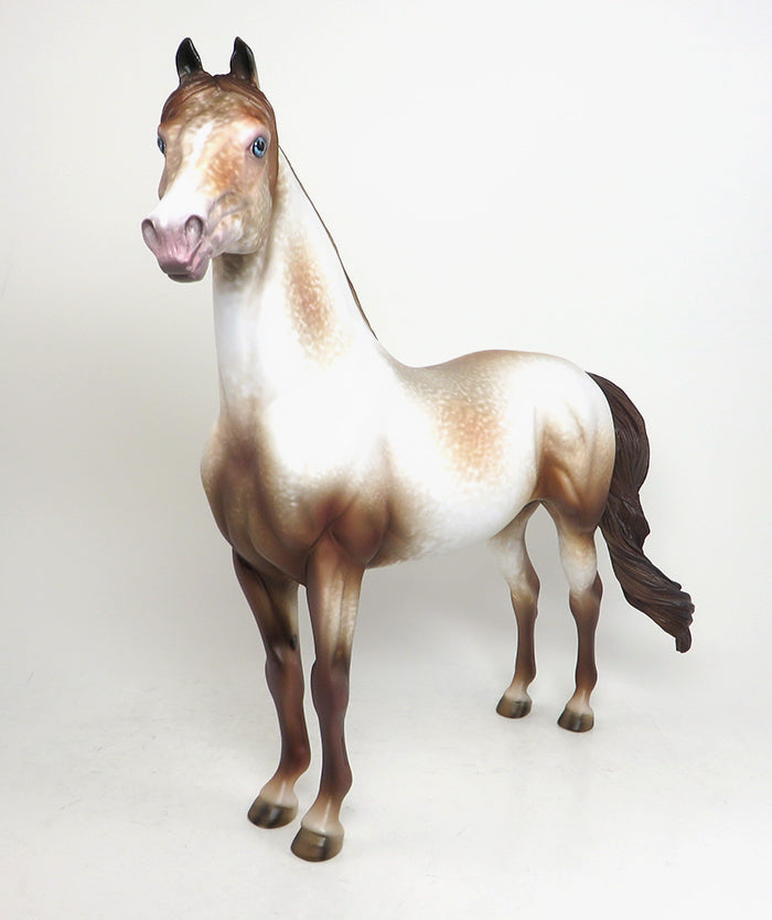 ANGELFIRE - OOAK CHESTNUT LACY APPALOOSA MORGAN MODEL HORSE by AL - 1/28