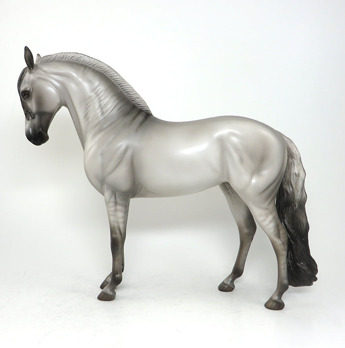 JONAS - OOAK SILVER DUN ANDALUSIAN MODEL HORSE by SHERYL LEISURE - 1/22