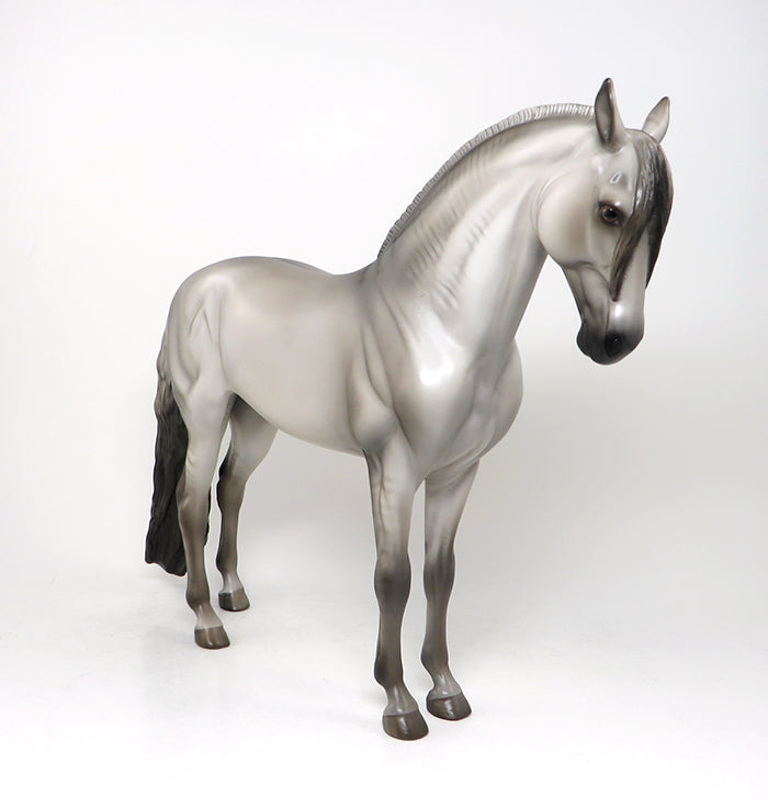 JONAS - OOAK SILVER DUN ANDALUSIAN MODEL HORSE by SHERYL LEISURE - 1/22