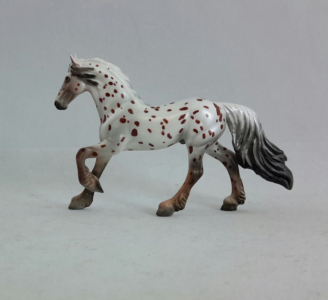 GOD SPEED - OOAK Chestnut Leopard Appaloosa Model Horse