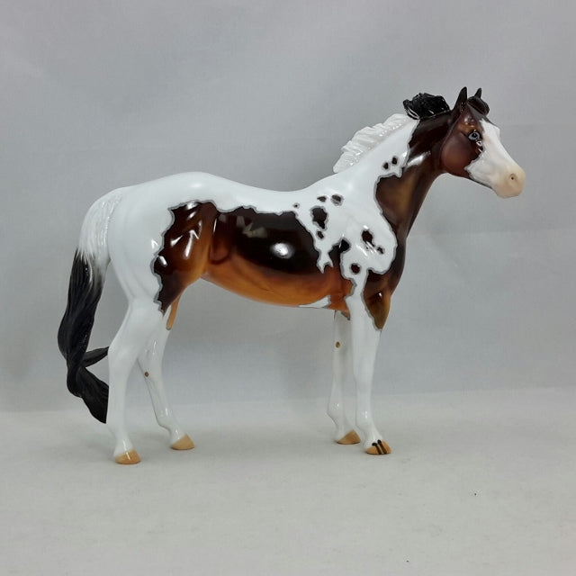 NEW GIRL - OOAK Bay Tobiano Stock Model Horse