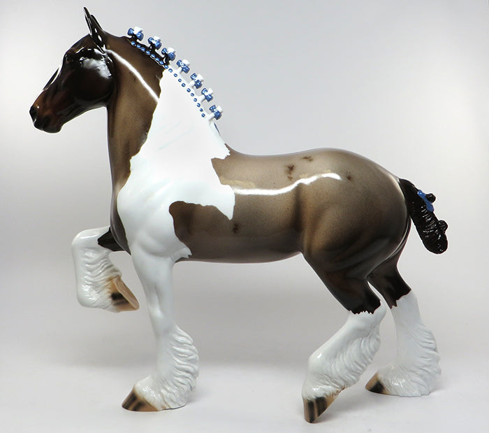 TRUSTY JOHN-LE-4 ROAN PAINT TROTTING DRAFTER MODEL HORSE EQ 2016 7/28