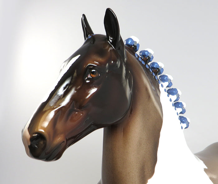 TRUSTY JOHN-LE-4 ROAN PAINT TROTTING DRAFTER MODEL HORSE EQ 2016 7/28