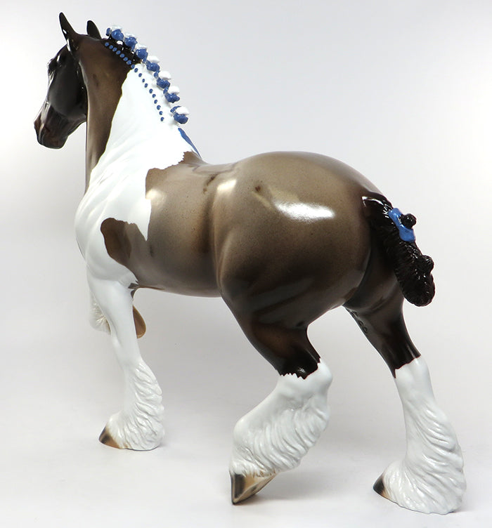 TRUSTY JOHN-LE-4 ROAN PAINT TROTTING DRAFTER MODEL HORSE EQ 2016 7/28