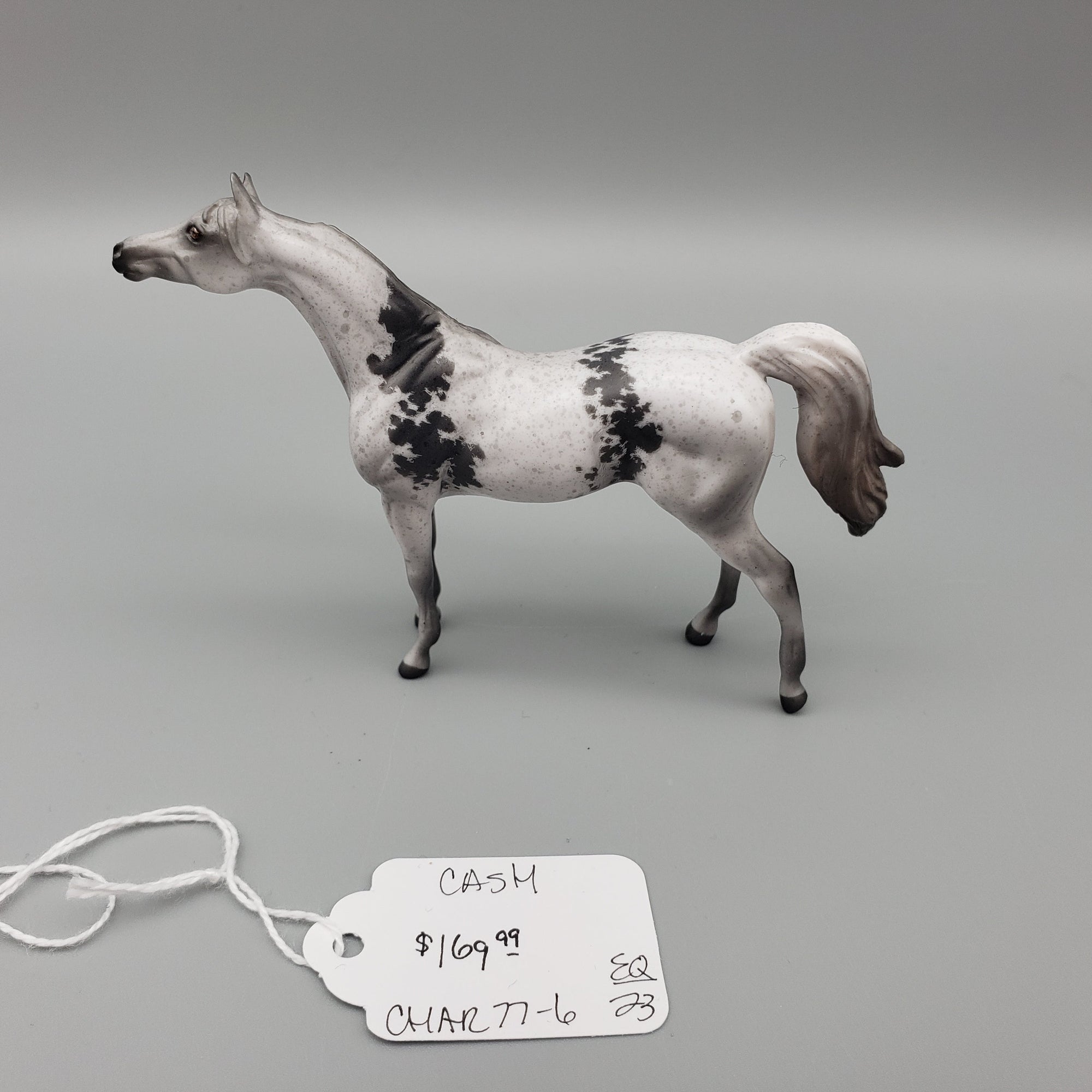 Cash OOAK Grey Bloody Shoulder Arabian Chip By Jess Hamill EQ23