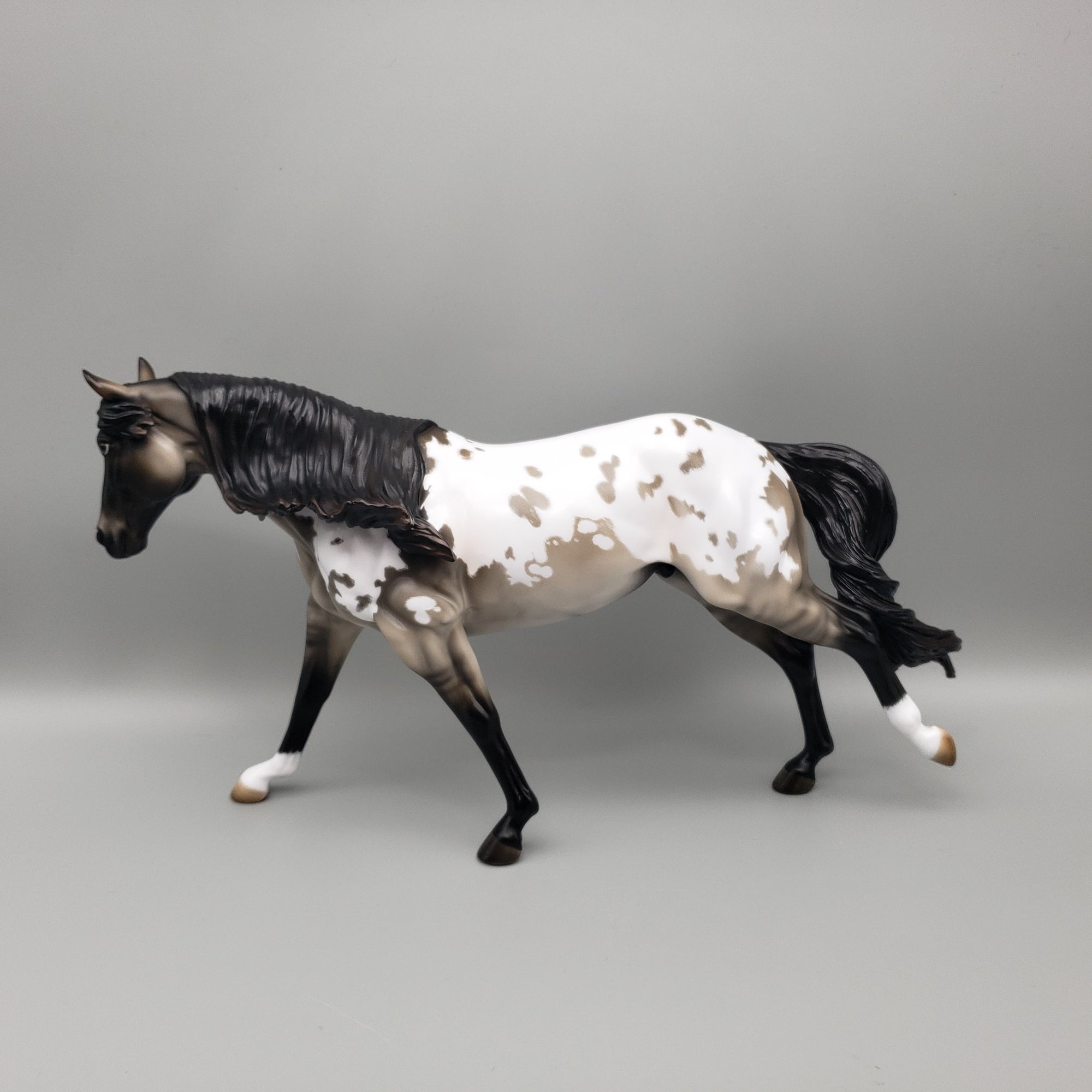 Charles OOAK Grullo Appaloosa Running Stock Horse By Angela Marleau Best Offers 6/26/23