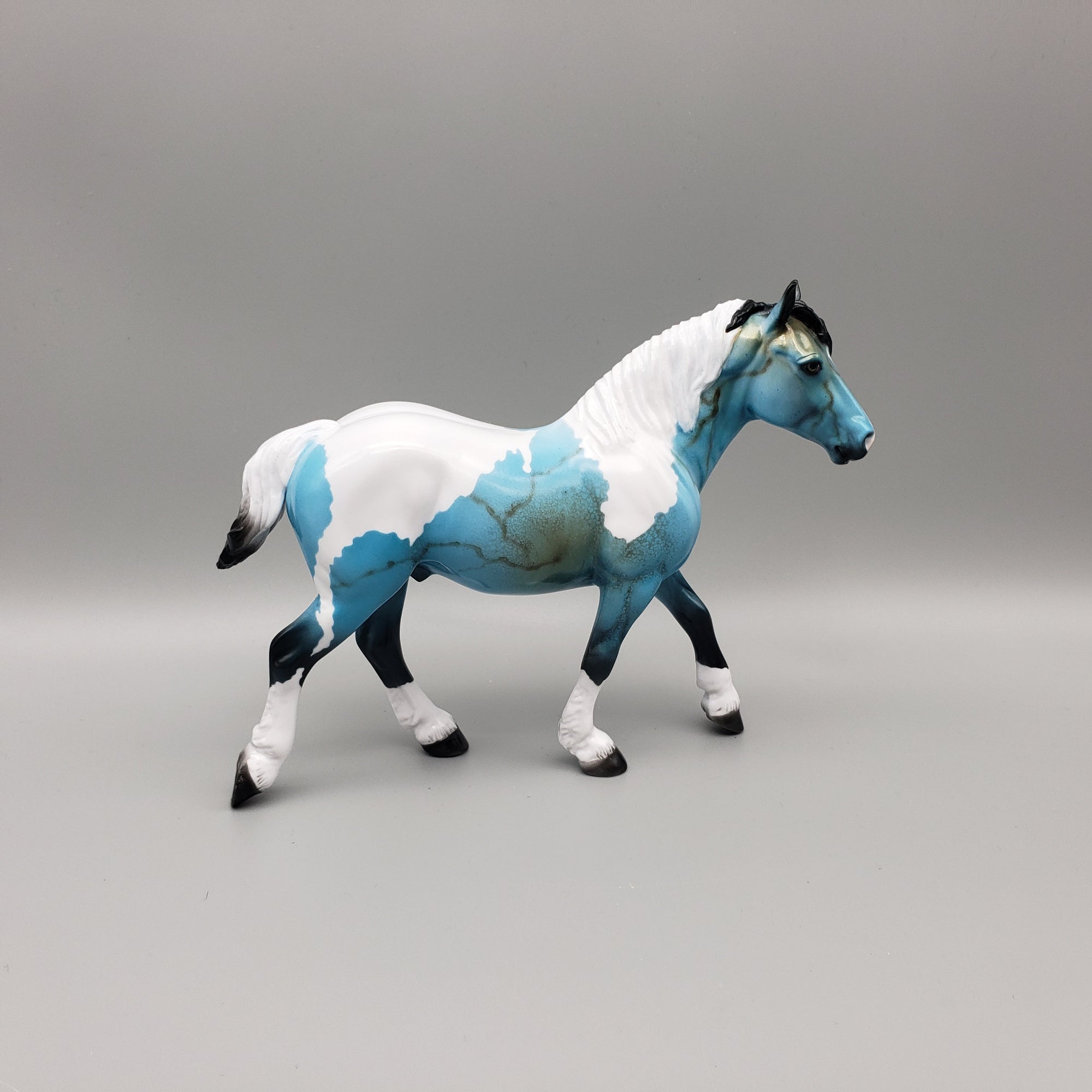 Squittles OOAK Turquoise Stone Inspired Deco Pebble Draft By Dawn Quick EQ23