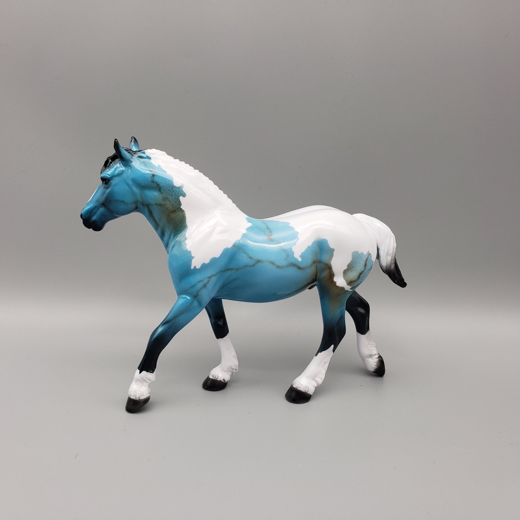 Squittles OOAK Turquoise Stone Inspired Deco Pebble Draft By Dawn Quick EQ23