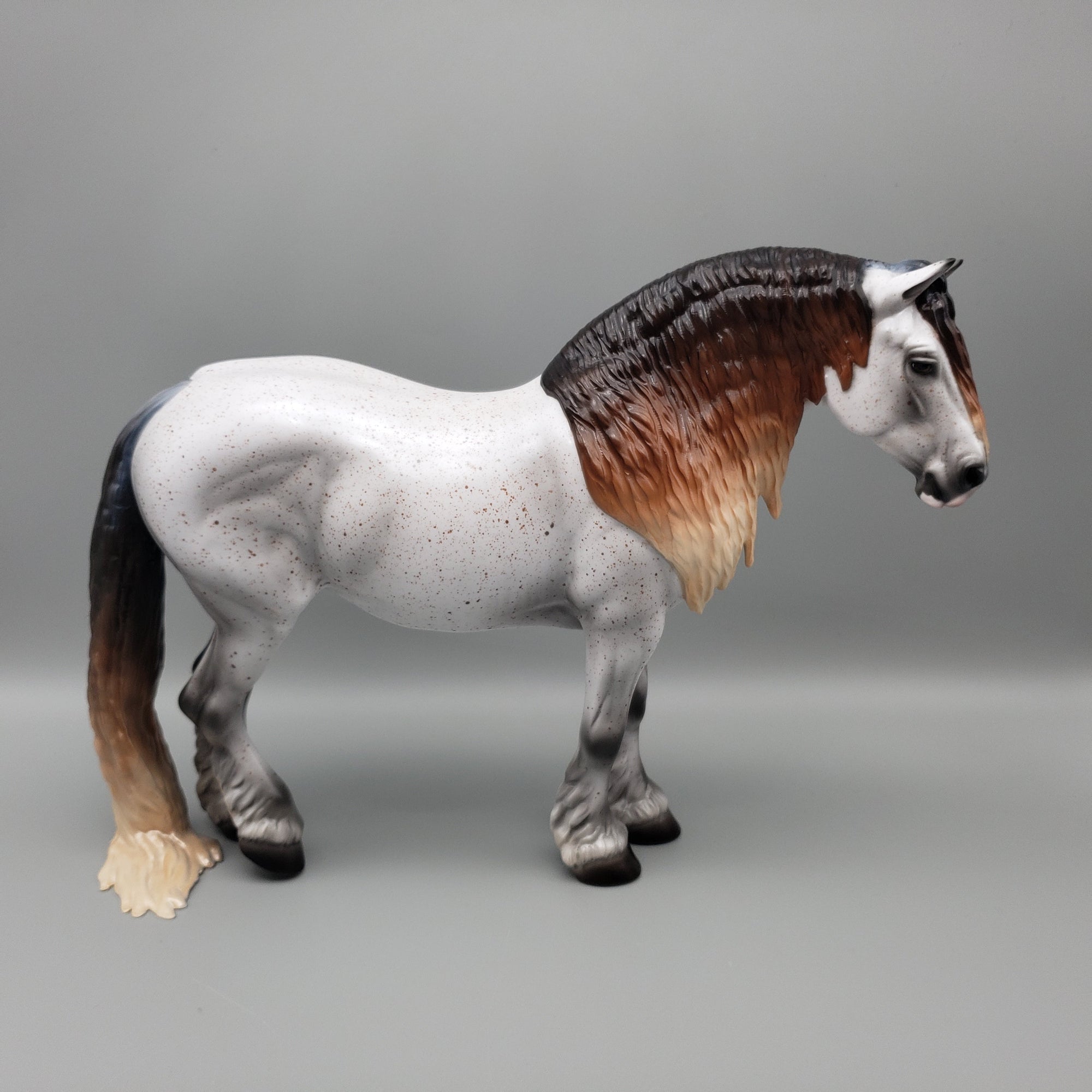 Delphine OOAK Grey Flea Bitten Heavy Draft By Ashley Palmer EQ23