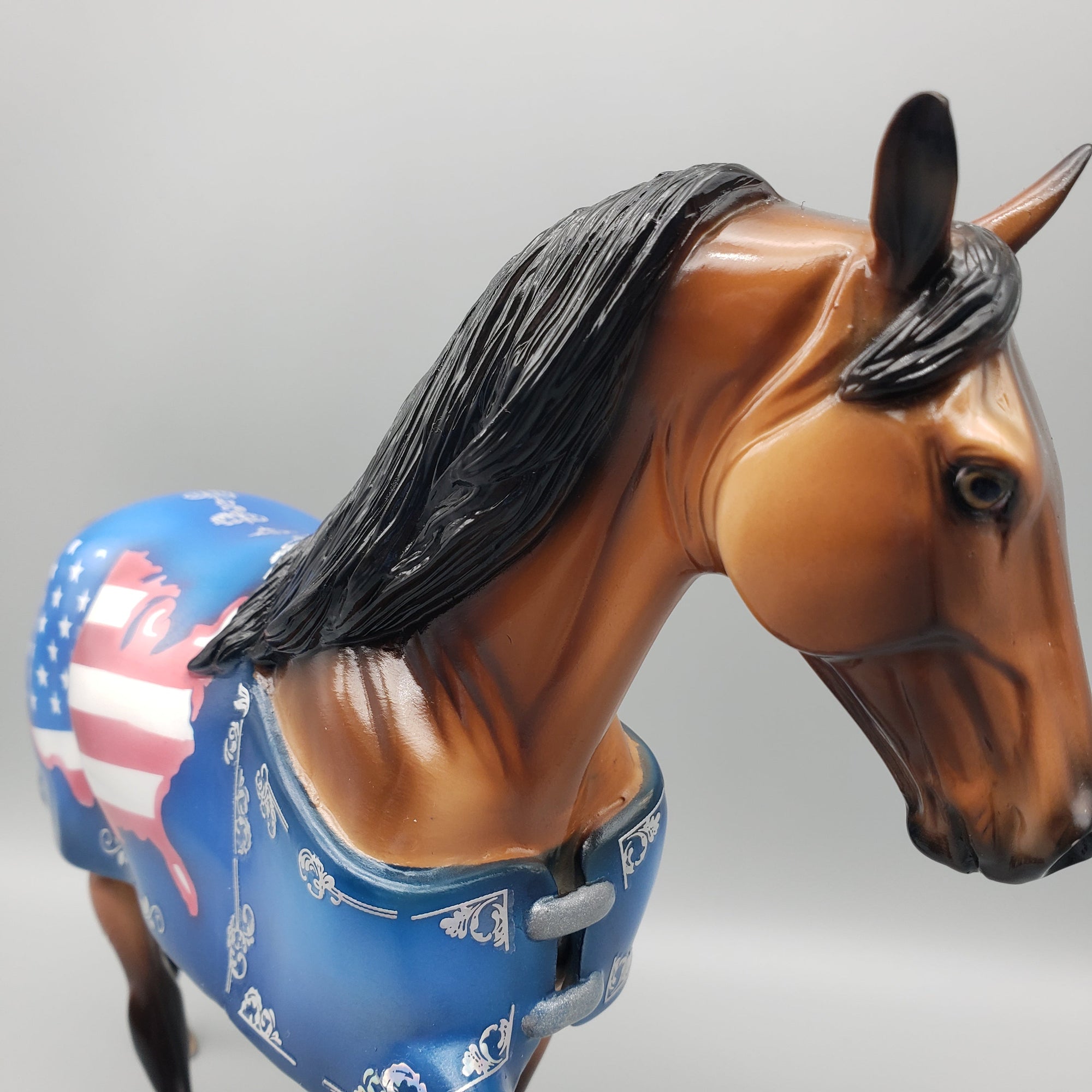 Allegiance OOAK Decorator 4th of July Blanketed Tennessee Walking Horse By Dawn Quick Best Offers 7/4/23