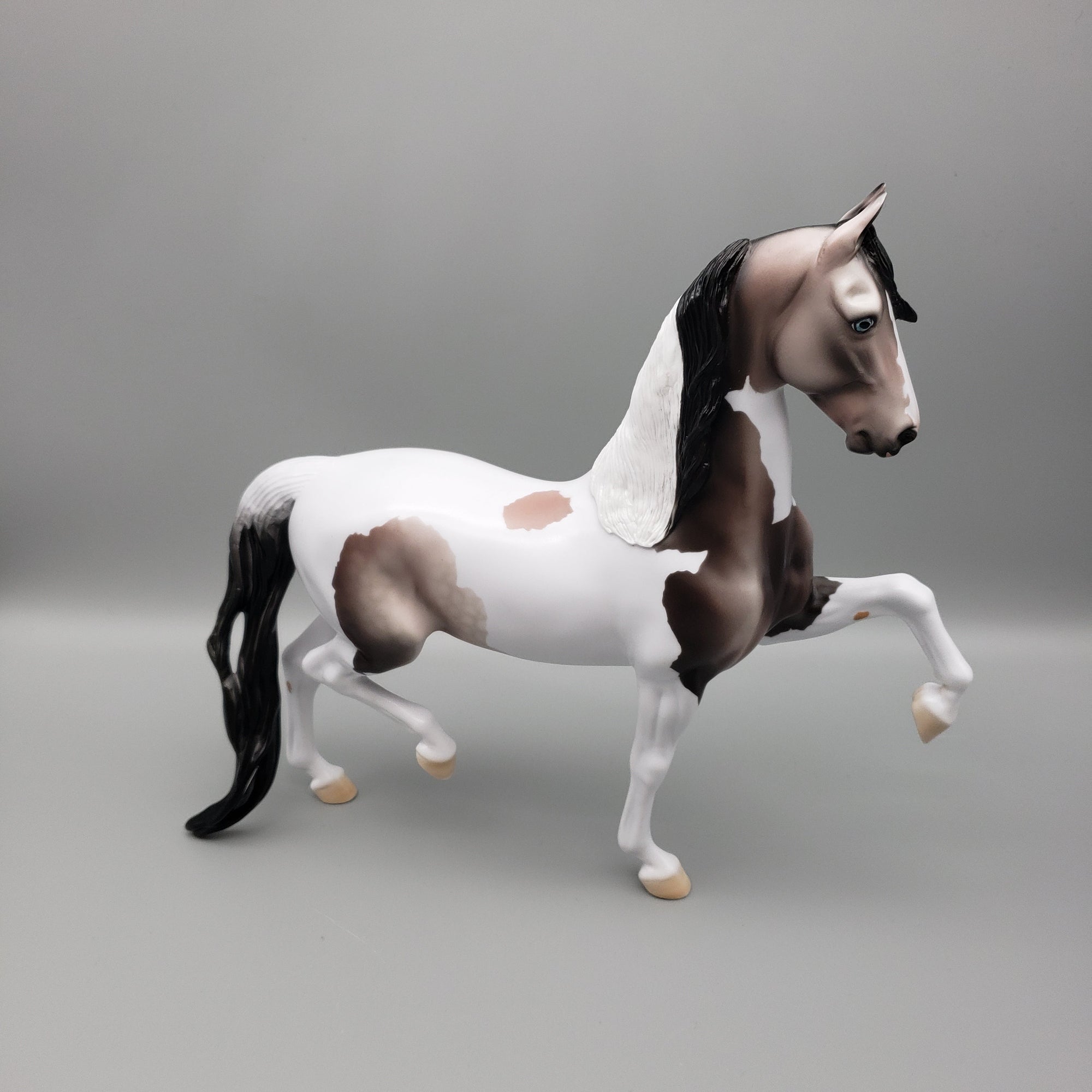 Lokni OOAK Rose Grey Dapple Tobiano Saddlebred By Dawn Quick EQ23