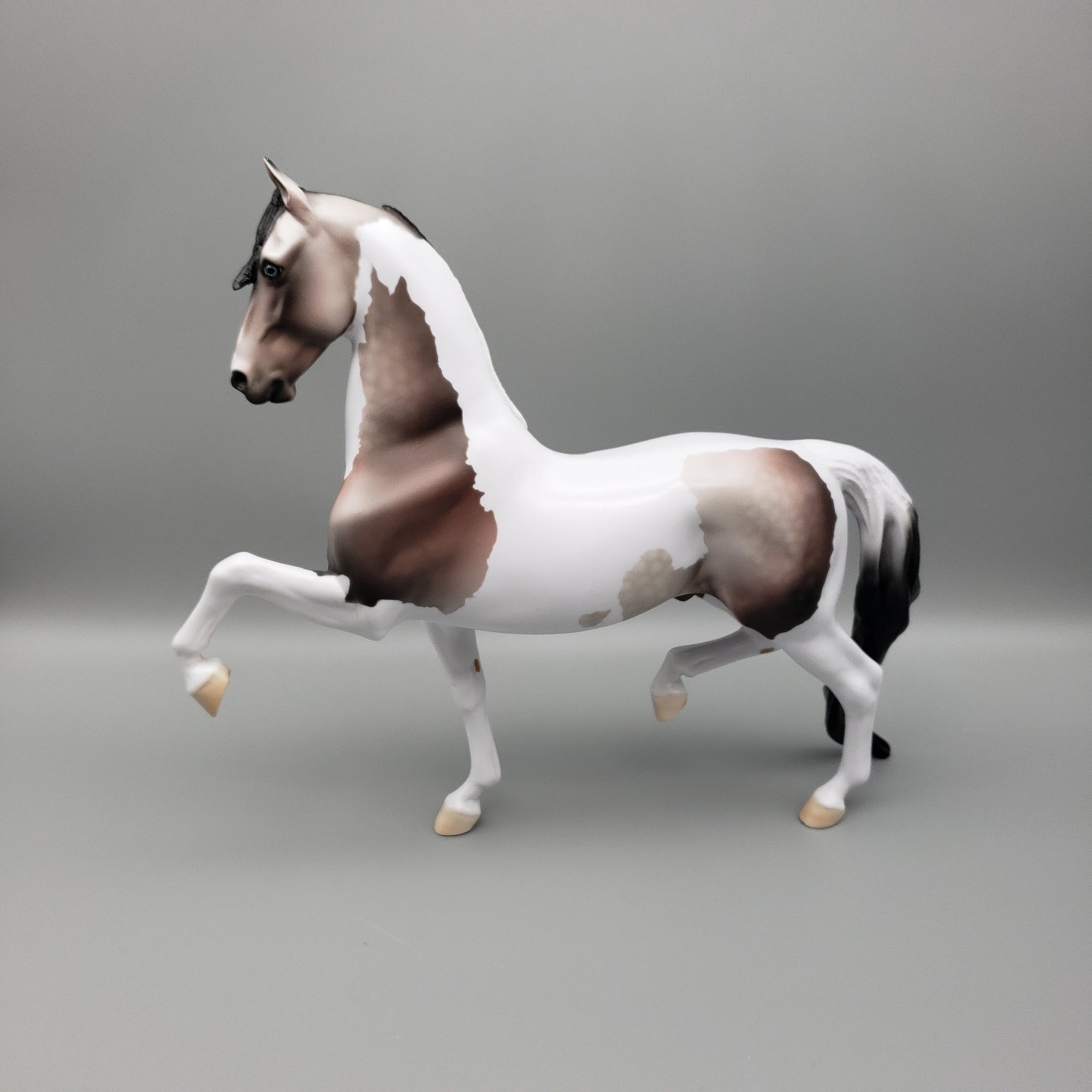 Lokni OOAK Rose Grey Dapple Tobiano Saddlebred By Dawn Quick EQ23