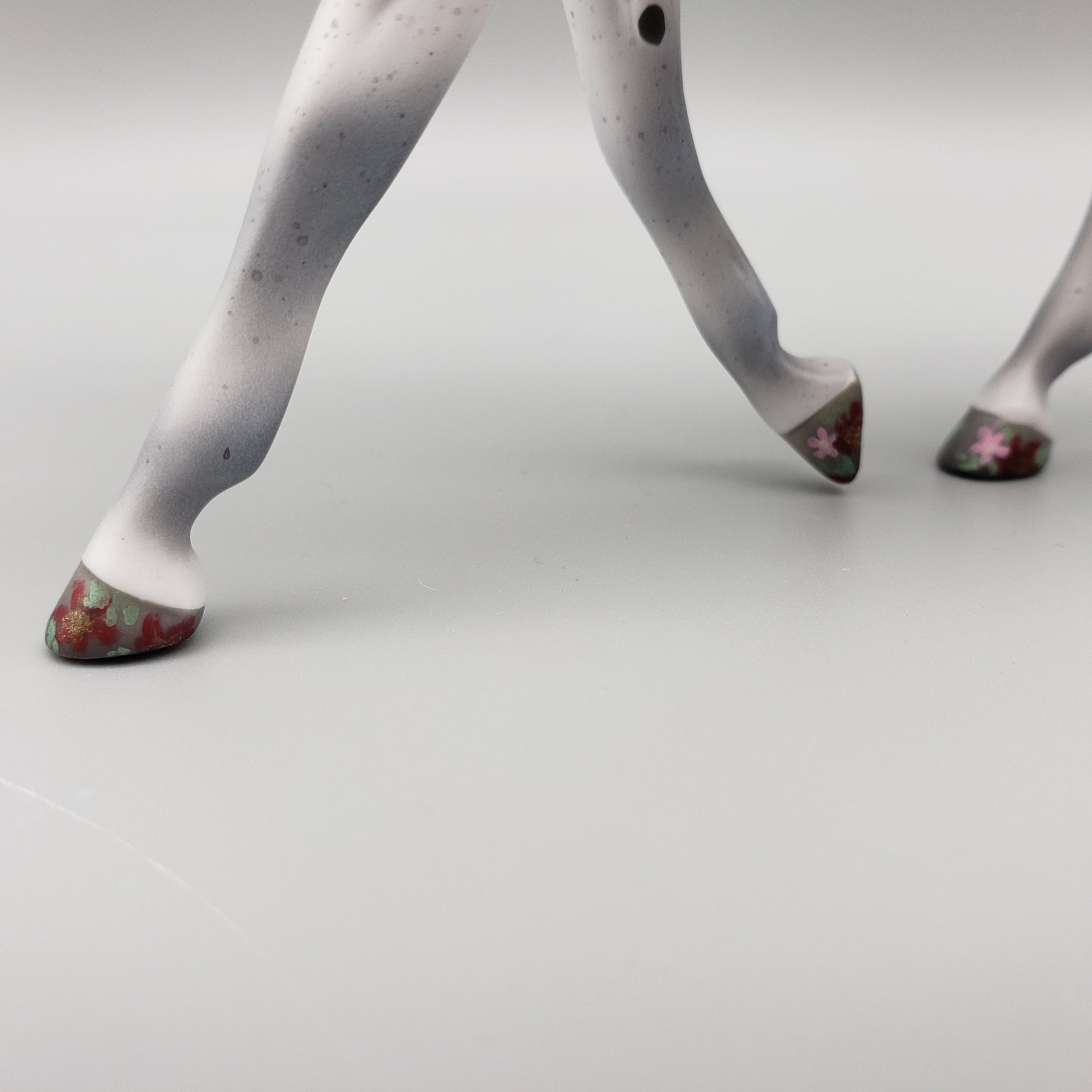 Chopin OOAK Fleabitten Gray with deco hooves Warmblood Pebble By Jess Hamill EQ23