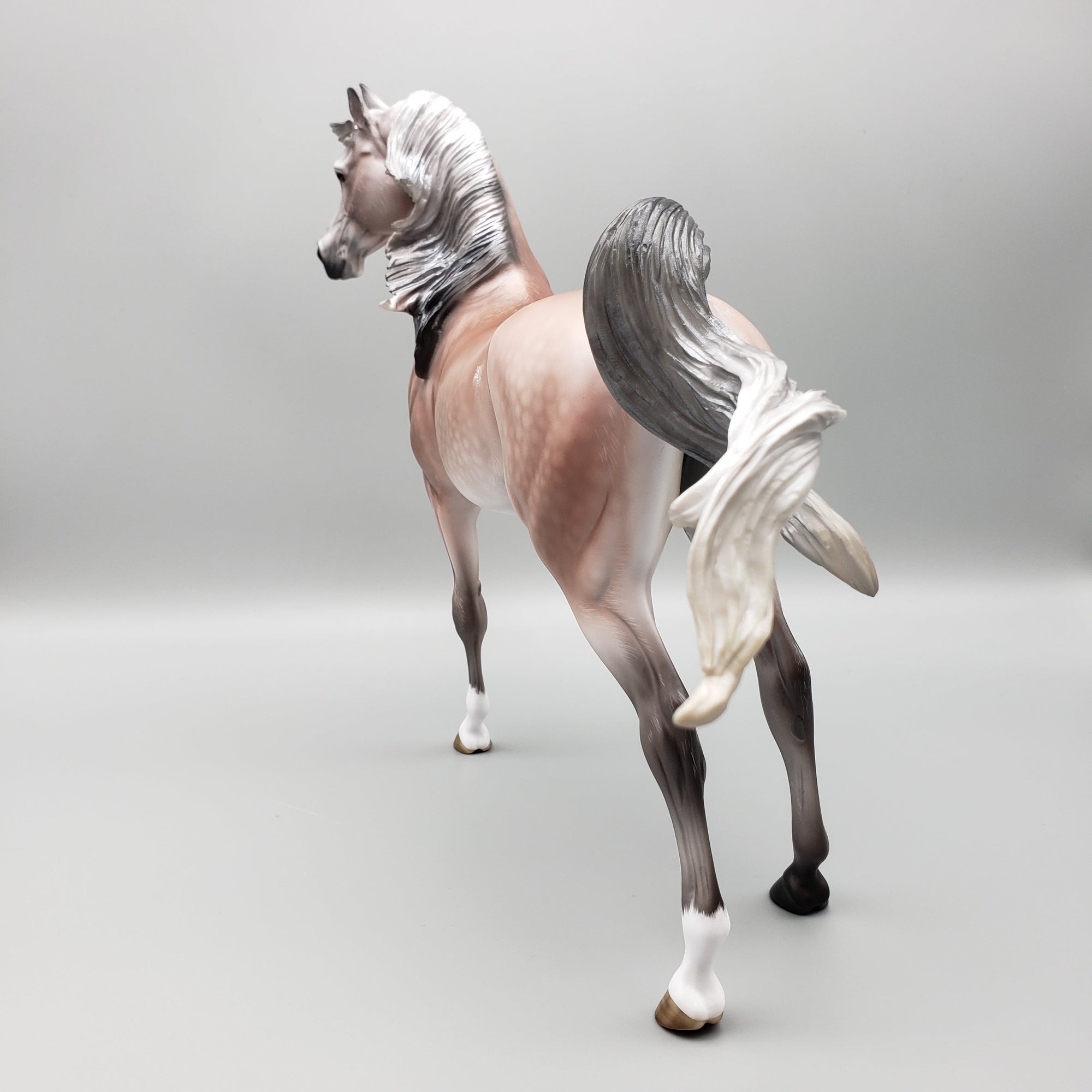 Dynasty OOAK Dappled Rose Grey Arab Stallion By Angela Marleau Equilocity Best Offers 7/15/23 EQ23