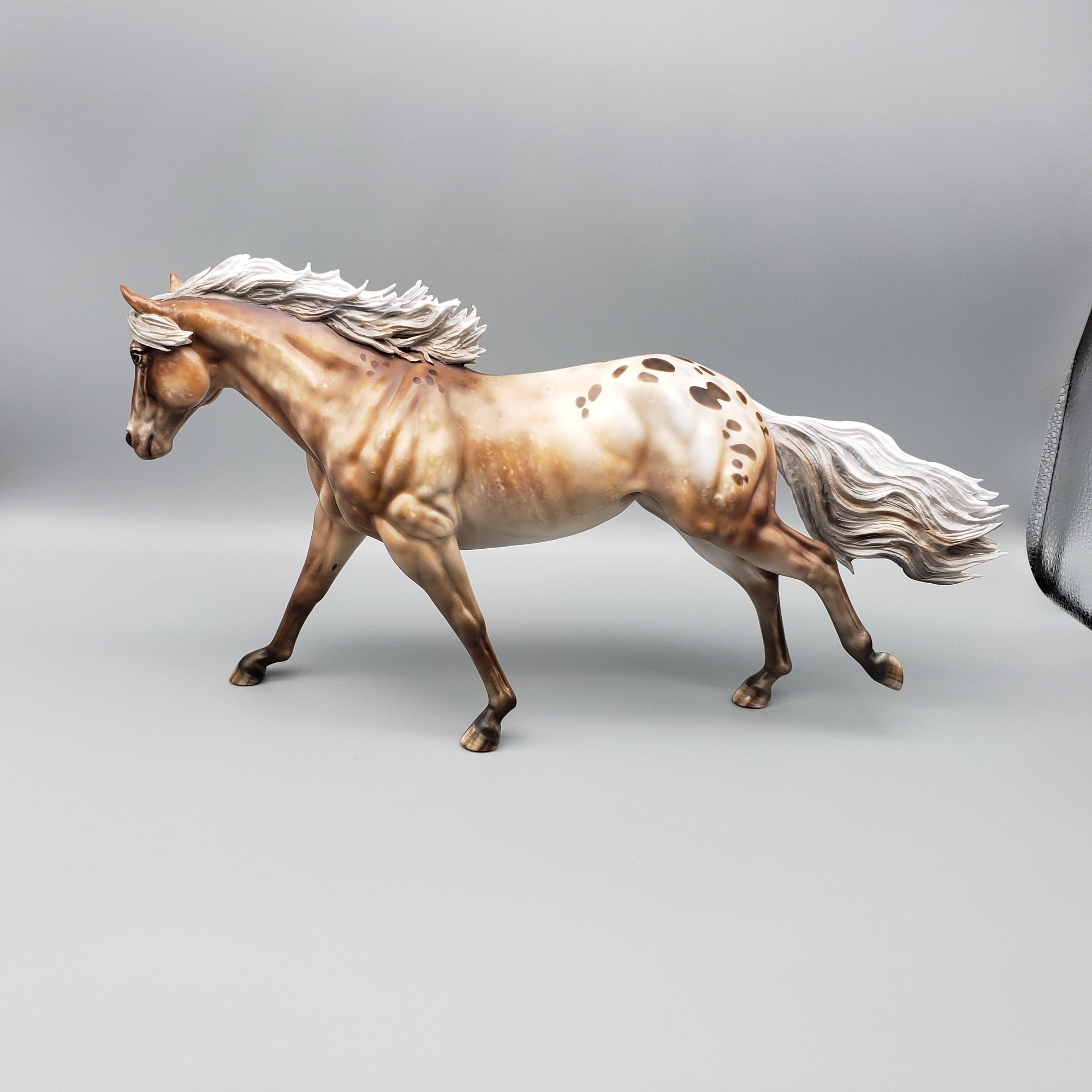 Approaching the Storm Basket 3 Equilocity 2023 Palomino Appaloosa Remington and Weanling by Julie KeimEQ23