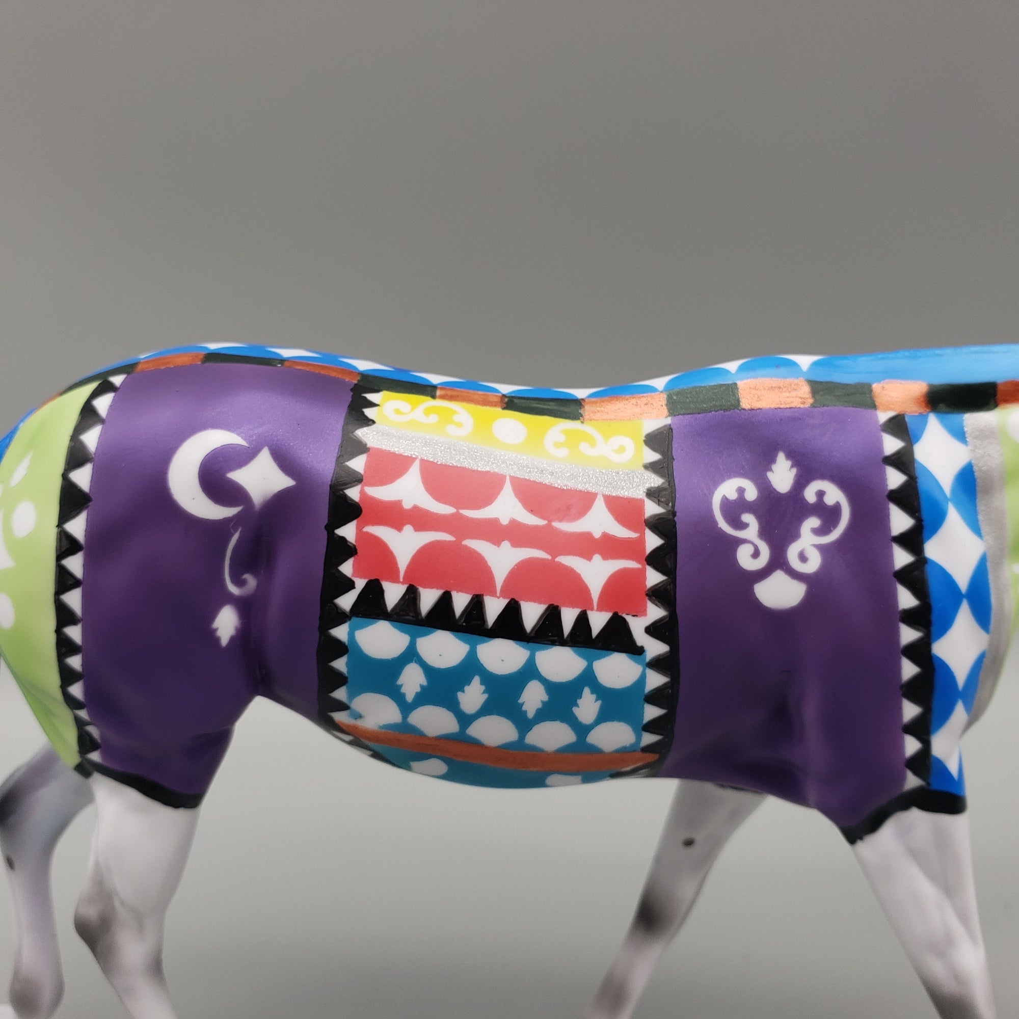 Peddler's Flowers OOAK Grey with Hand Painted Blanket Pebble Mule By Dawn Quick Best Offers 7/24/23