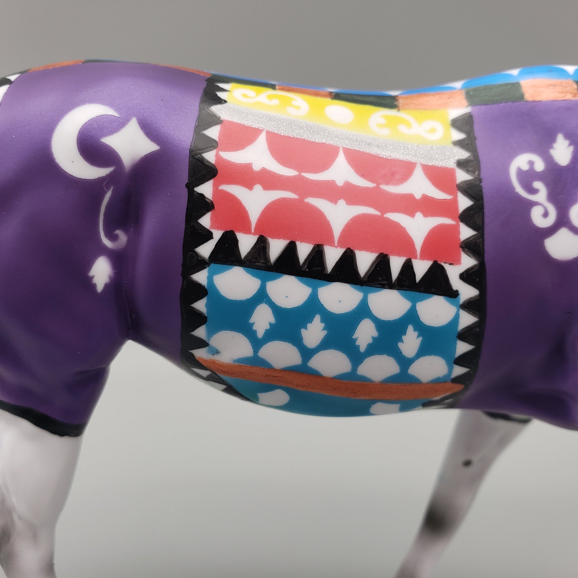 Peddler's Flowers OOAK Grey with Hand Painted Blanket Pebble Mule By Dawn Quick Best Offers 7/24/23