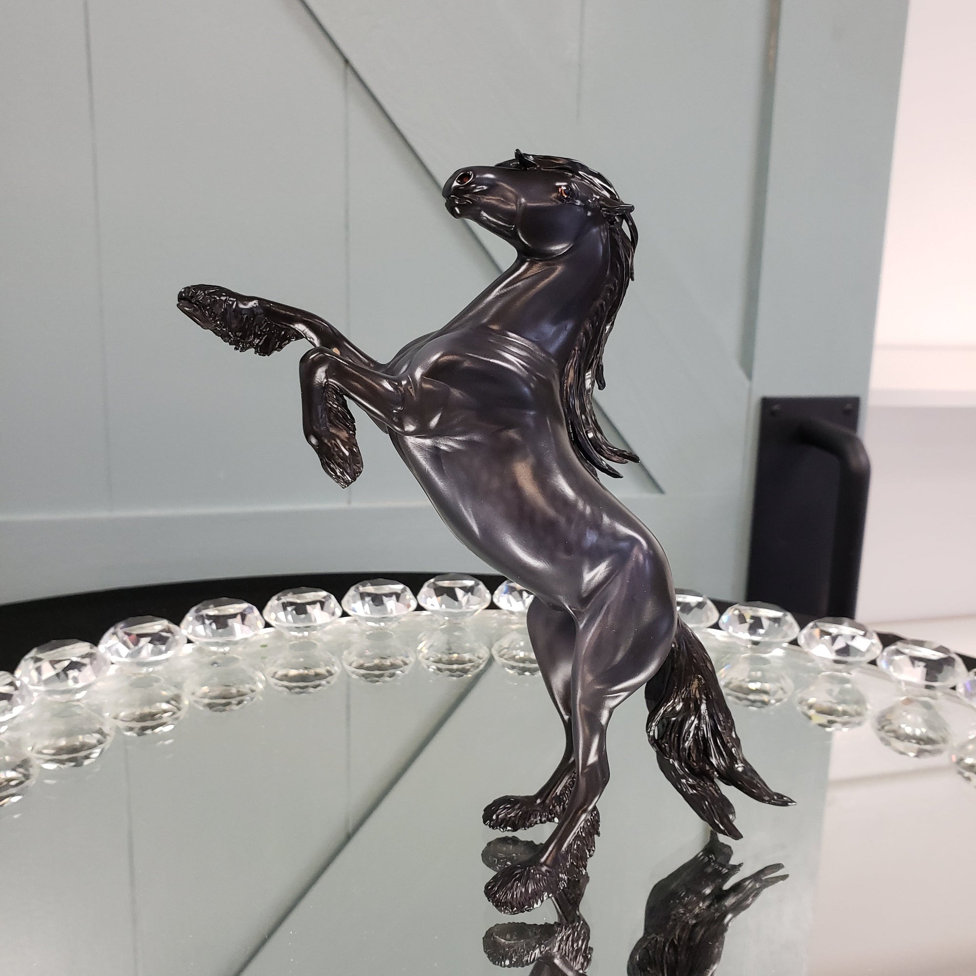 Vibernum OOAK Custom Rearing Pebble Mustang Turned Friesian By Caroline Boydston Best Offers 8/14/23