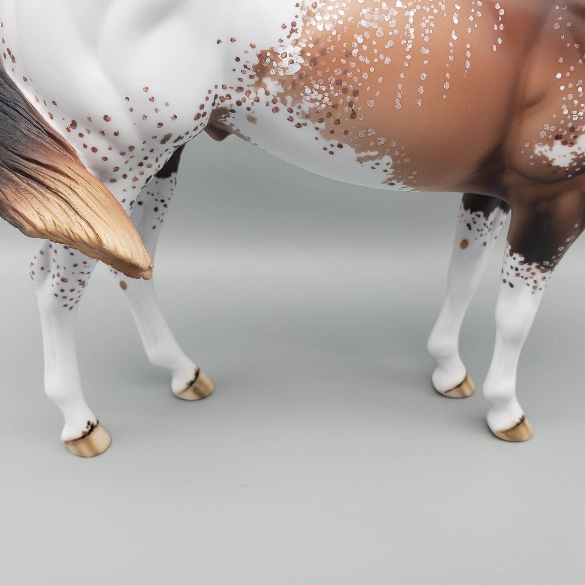 Ansel - OOAK - Customized Bay Snowcap Appaloosa Ideal Stock Horse by Dawn Quick EQ23