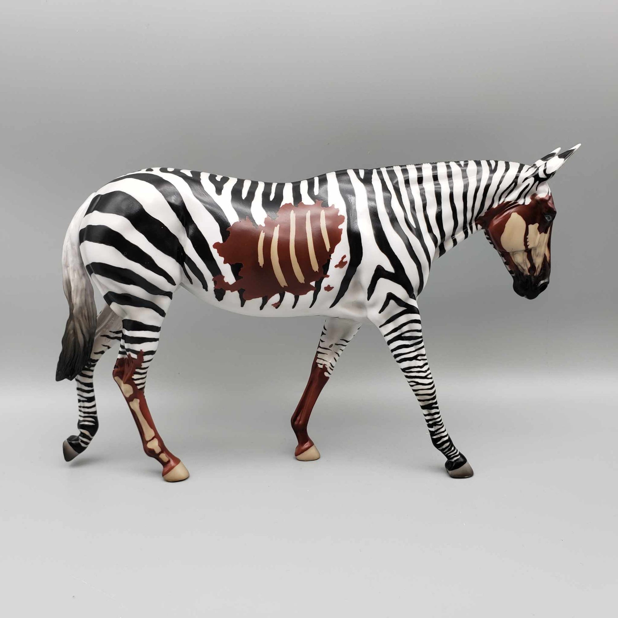 Undead Safari OOAK Zombie Zebra Mule By Jess Hamill Moonlight Madness 2023 MM23
