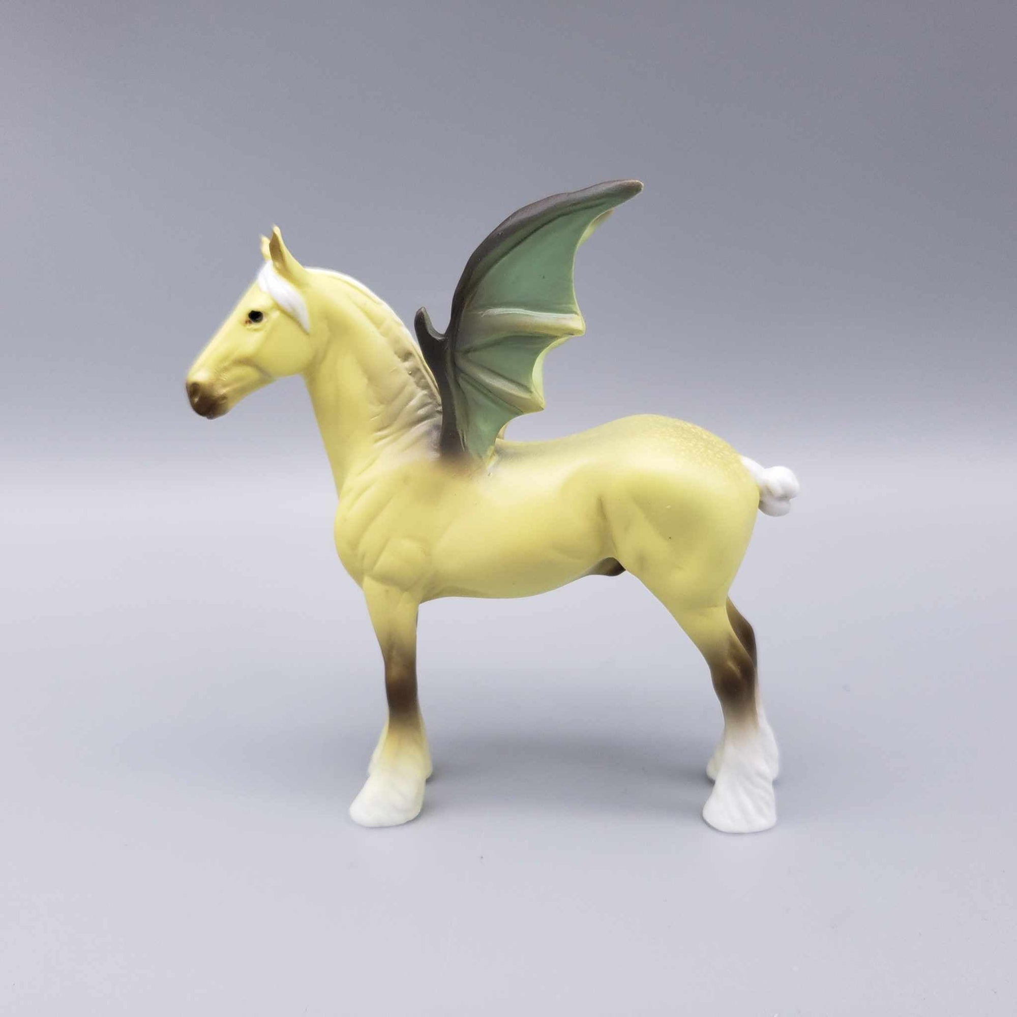 Fruit Bat OOAK Deco Yellow W/ Green Batwing Draft Chip By Angela Marleau Moonlight Madness 2023 MM23