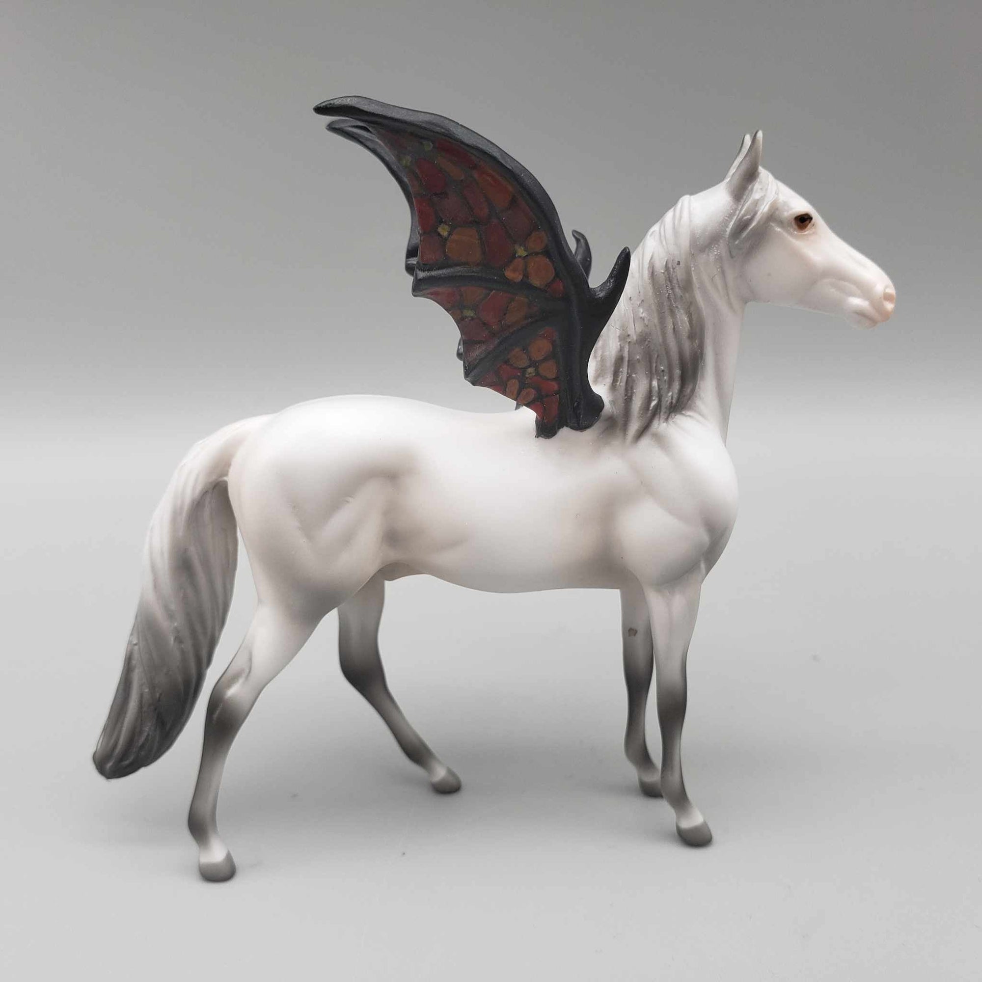 Belfry OOAK Deco Gray w/ Stainglass Design Batwing Morgan Chip By Jess Hamill Moonlight Madness 2023 MM23