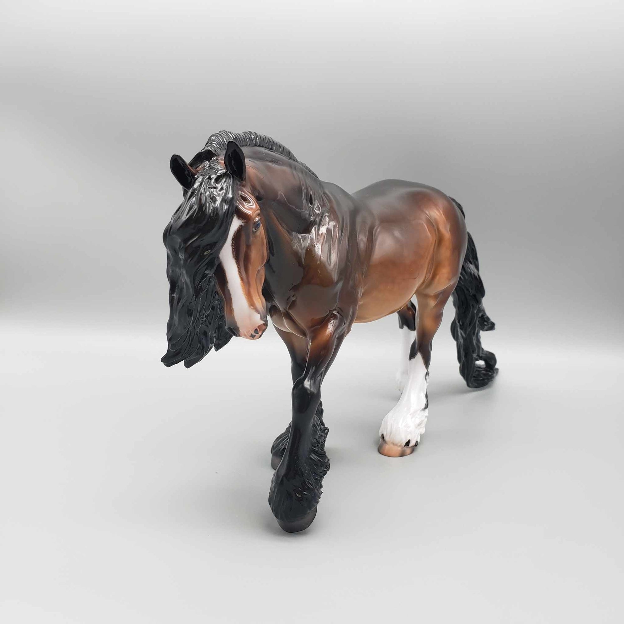 Maddox OOAK Dappled Bay Irish Cob By Caroline Boydston