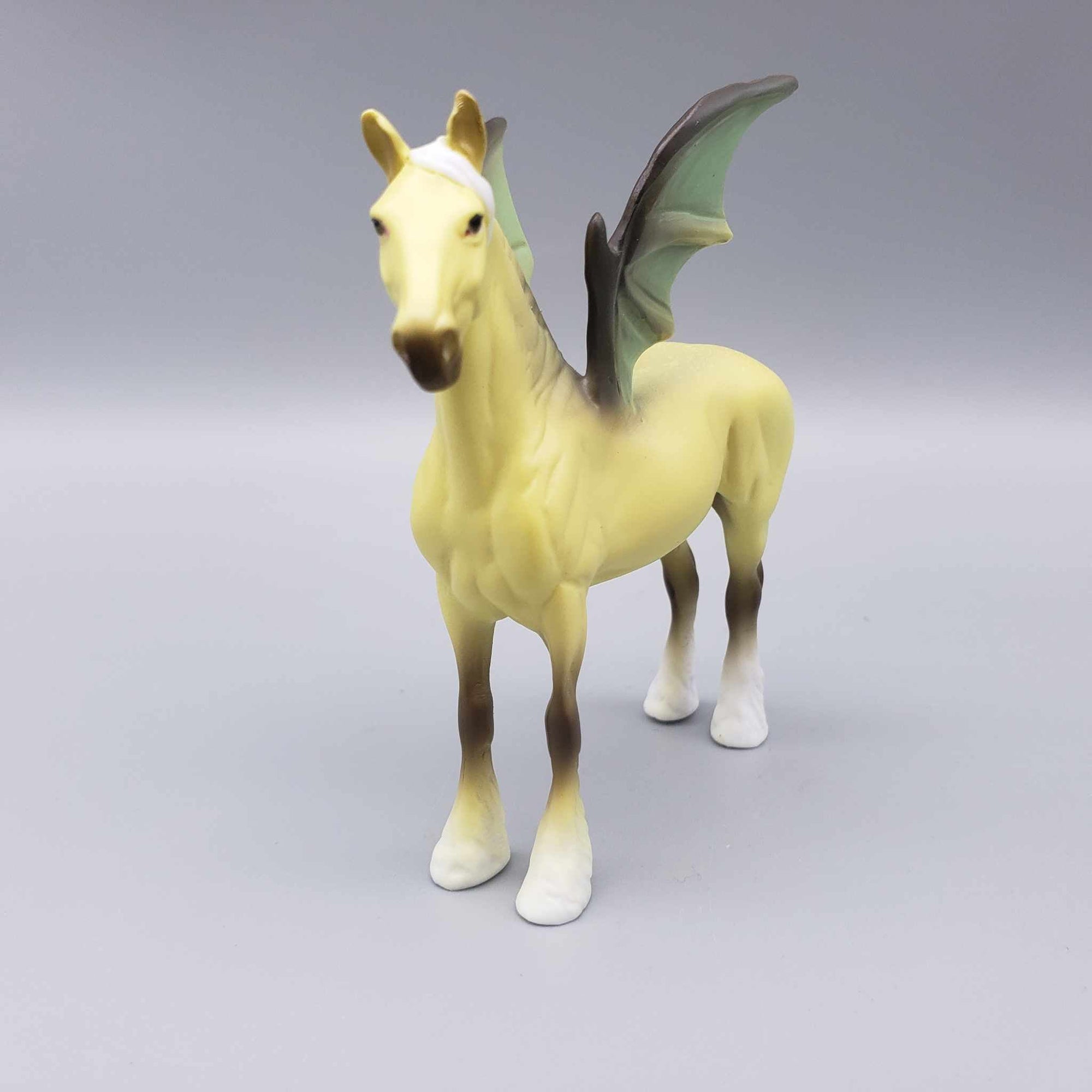 Fruit Bat OOAK Deco Yellow W/ Green Batwing Draft Chip By Angela Marleau Moonlight Madness 2023 MM23