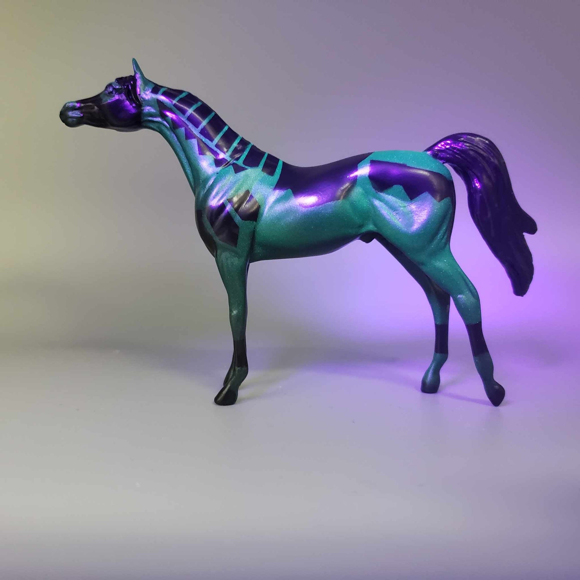 What A Knight OOAK Deco Black/Green Inspired By Scooby-doo Blacklight Reactive Arabian Chip By Ellen Robbins Moonlight Madness 2023 MM23