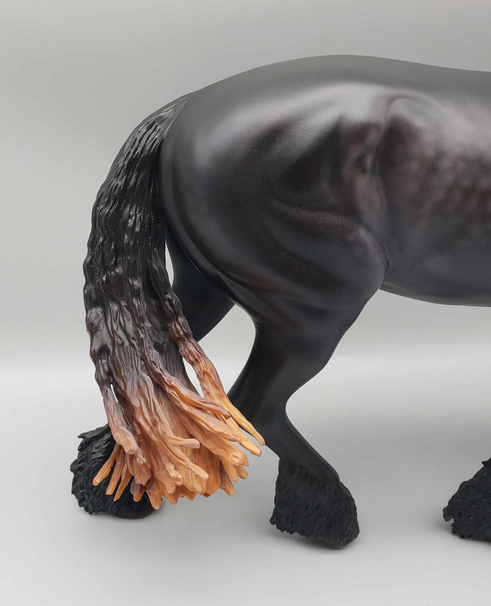 Hammond OOAK Dappled Black with Sunbleached Mane and Tail Irish Draft By Caroline Boydston Best Offer 11/20/23