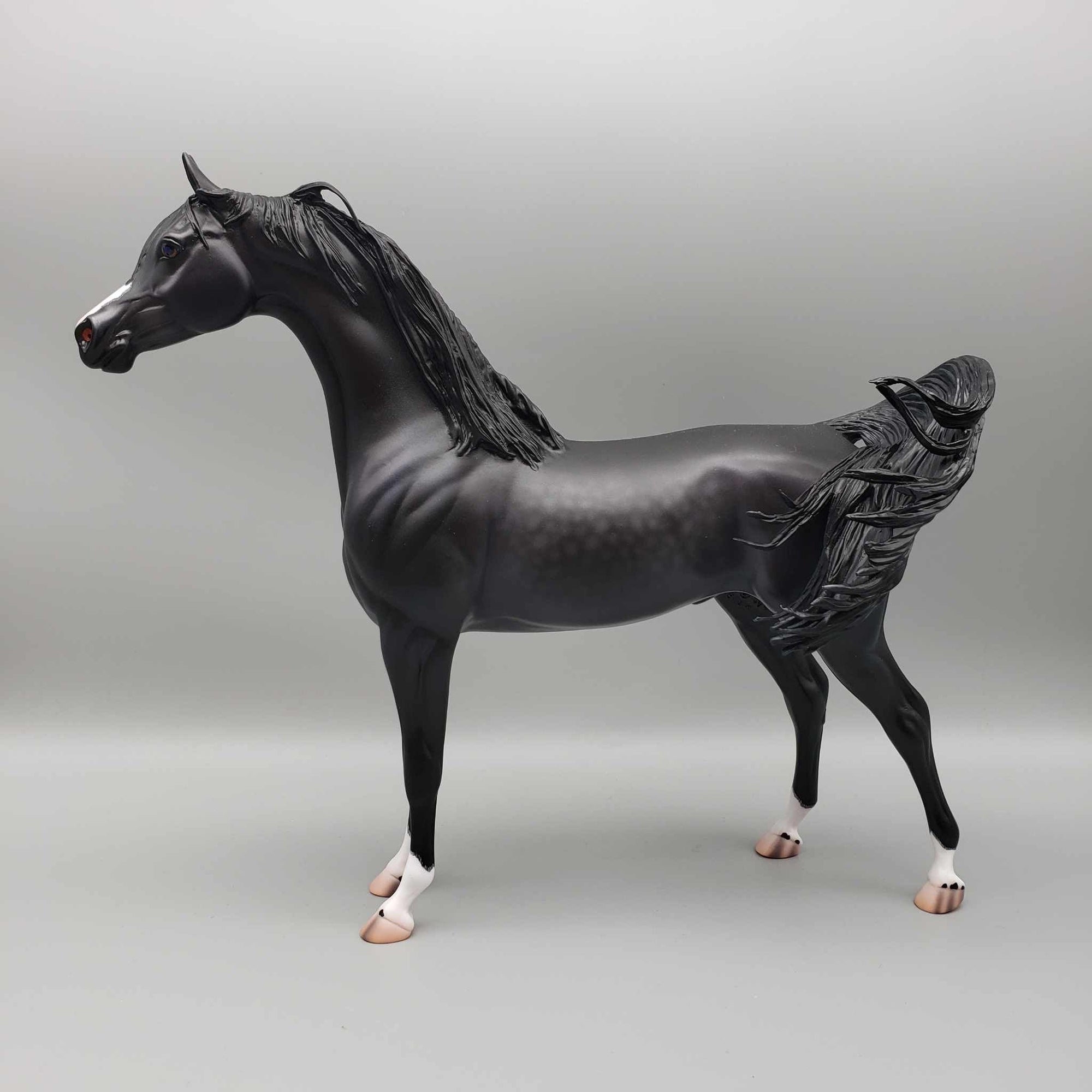 Black Bullet OOAK Dappled Black Arab Stallion By Caroline Boydston Best Offer 11/13/23