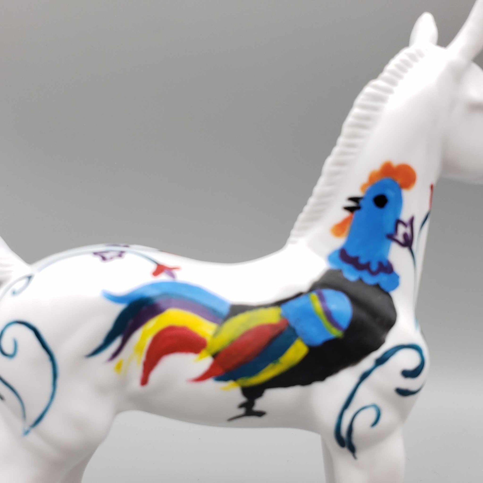 Duve OOAK Folk Art/Dala Rooster Inspired Decorator Arab Foal By Dawn Quick Custom Fall Into Autumn Random Drop Sale 9/23