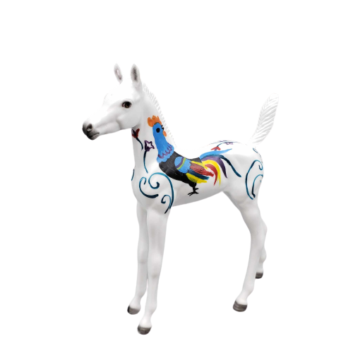 Duve OOAK Folk Art/Dala Rooster Inspired Decorator Arab Foal By Dawn Quick Custom Fall Into Autumn Random Drop Sale 9/23