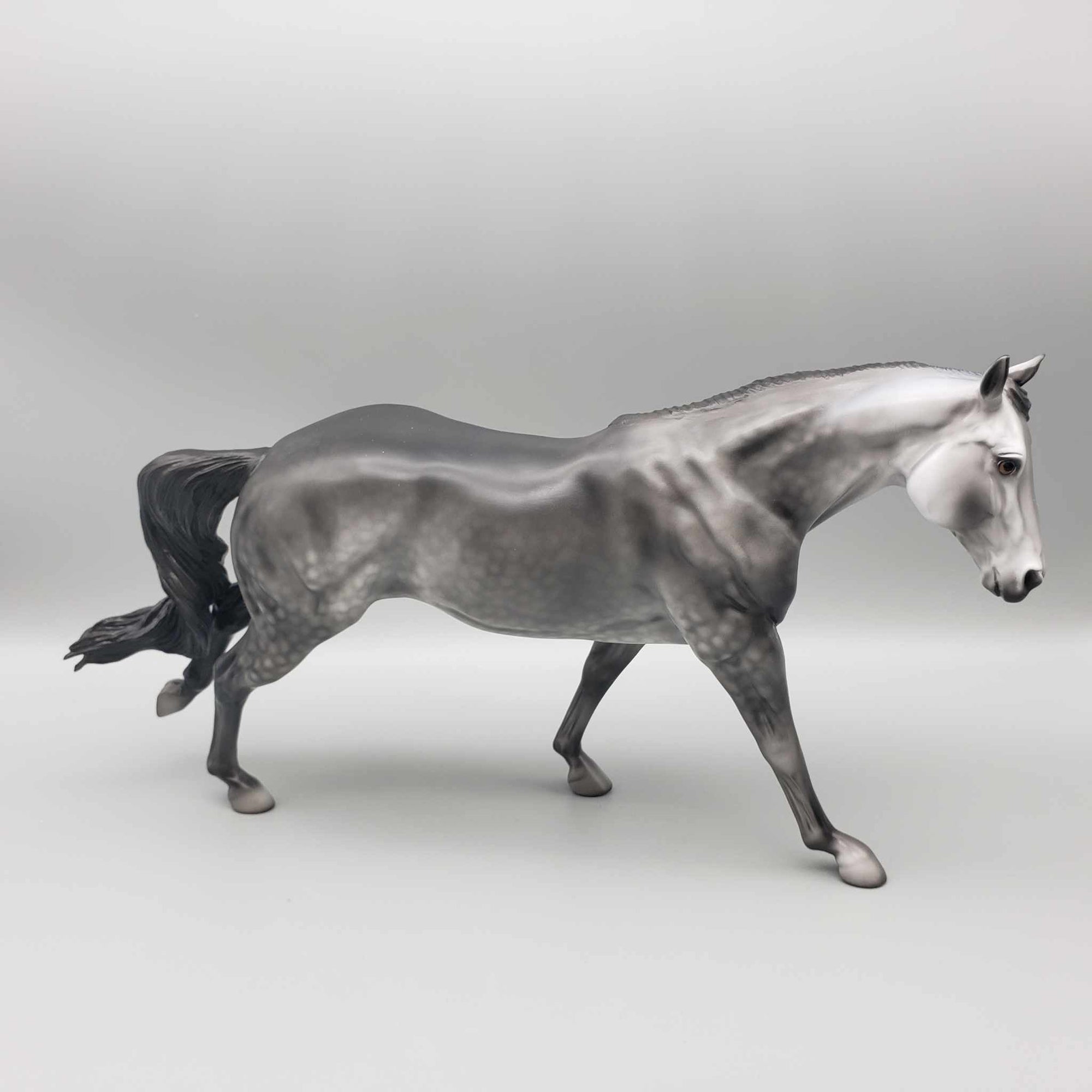 Carmine OOAK Dark Dappled Grey Running Stock Horse By Dawn Quick Fall Into Autumn Random Drop Sale 9/23