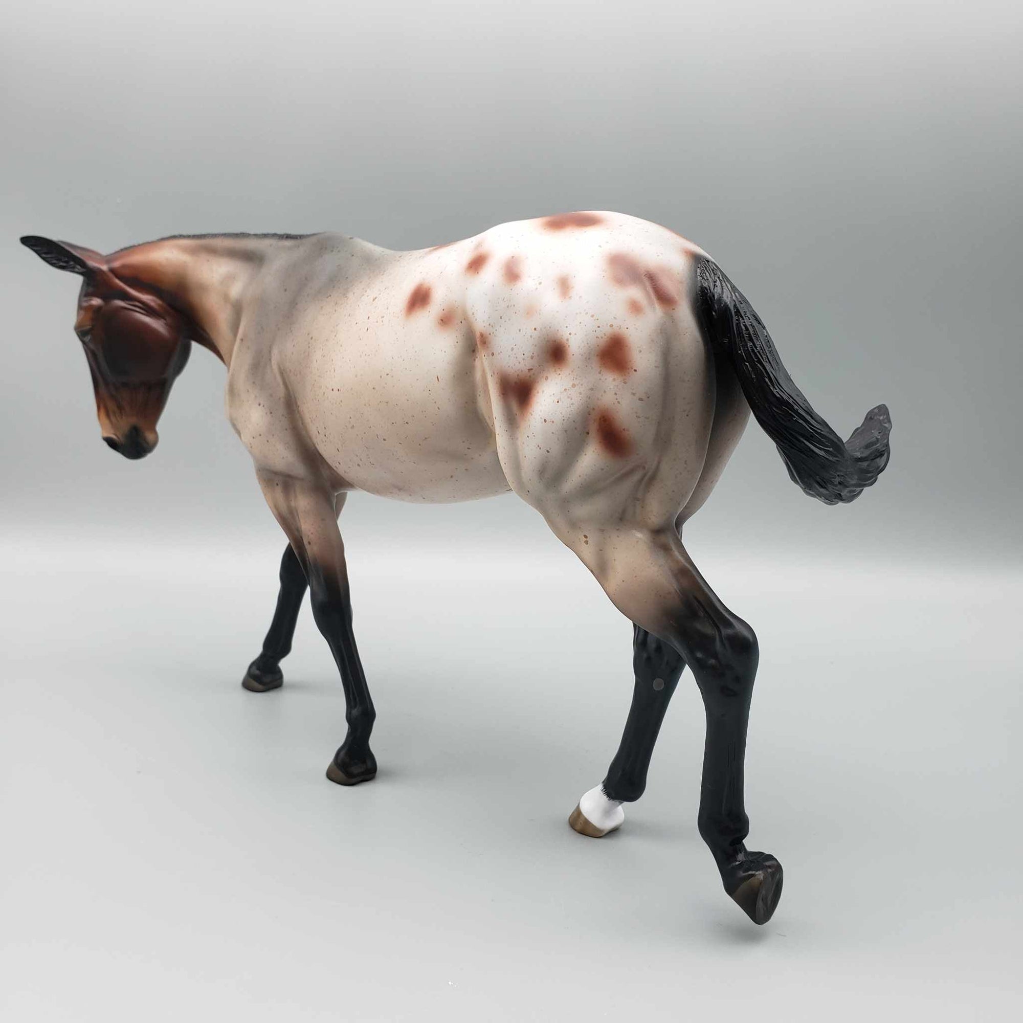 Hibiscus OOAK Appaloosa Custom Mule by Angela Marleau Facebook Auctions 9/23