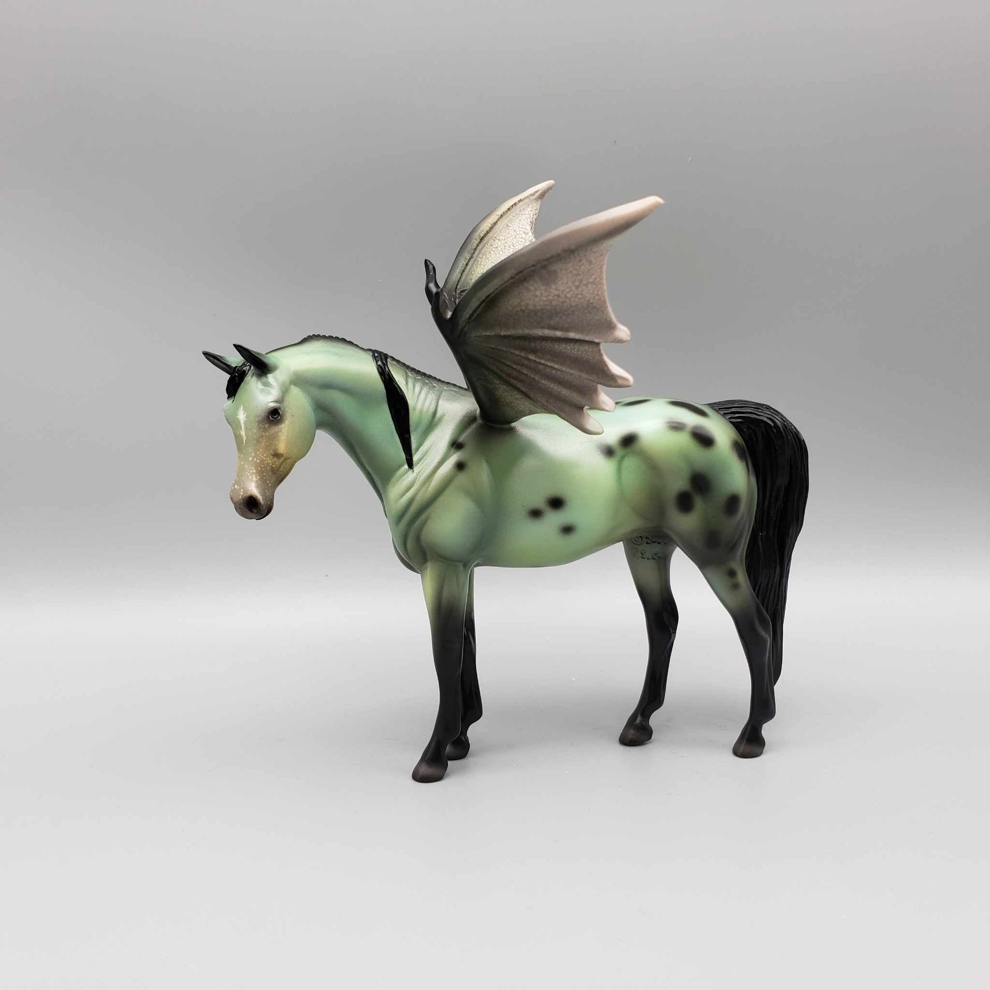 Elphie OOAK Green Deco Bat Wing Arabian Pebble By Ellen Robbins Moonlight Madness 2023 MM23