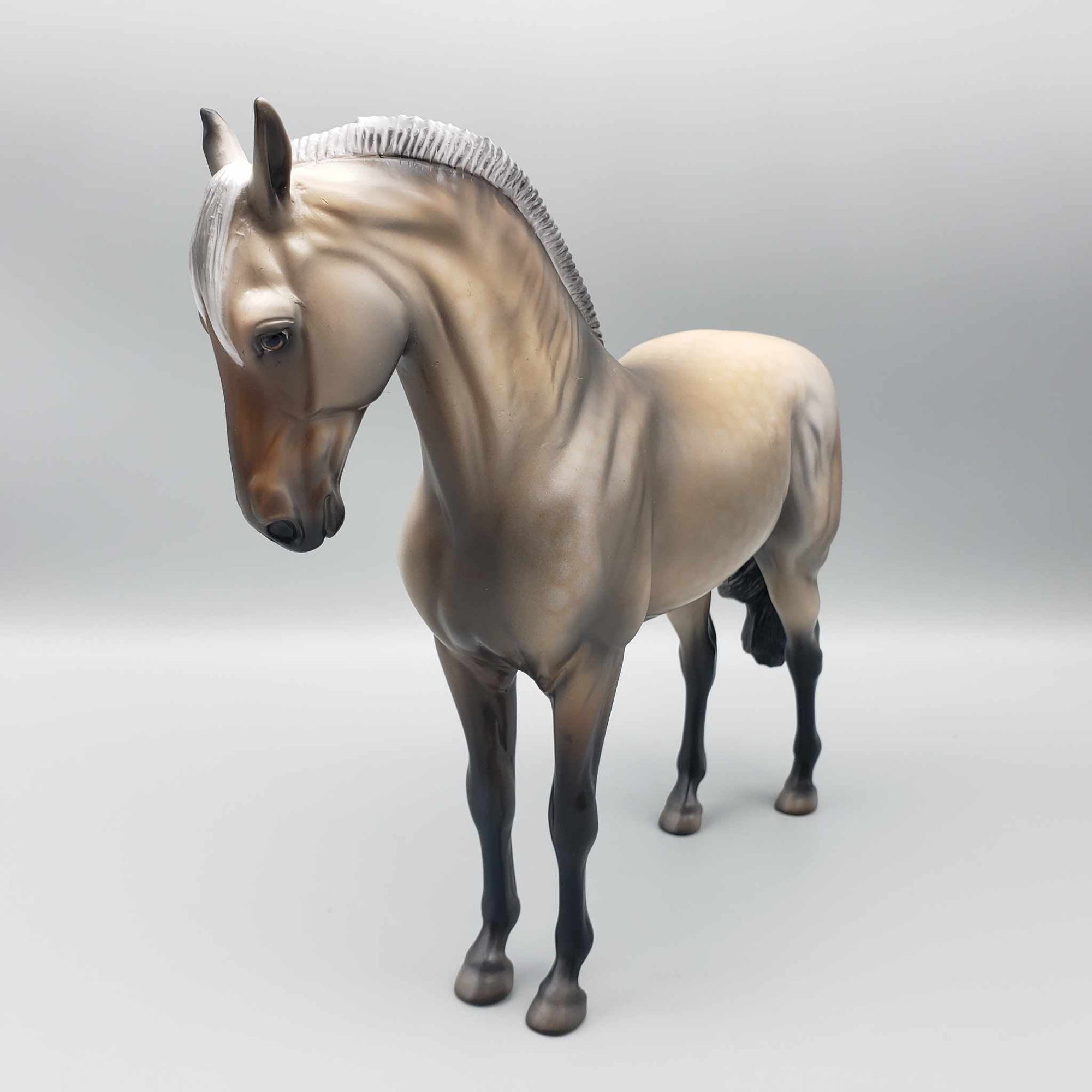 Biondello OOAK Buckskin Going Grey Andalusian By Dawn Quick MM23