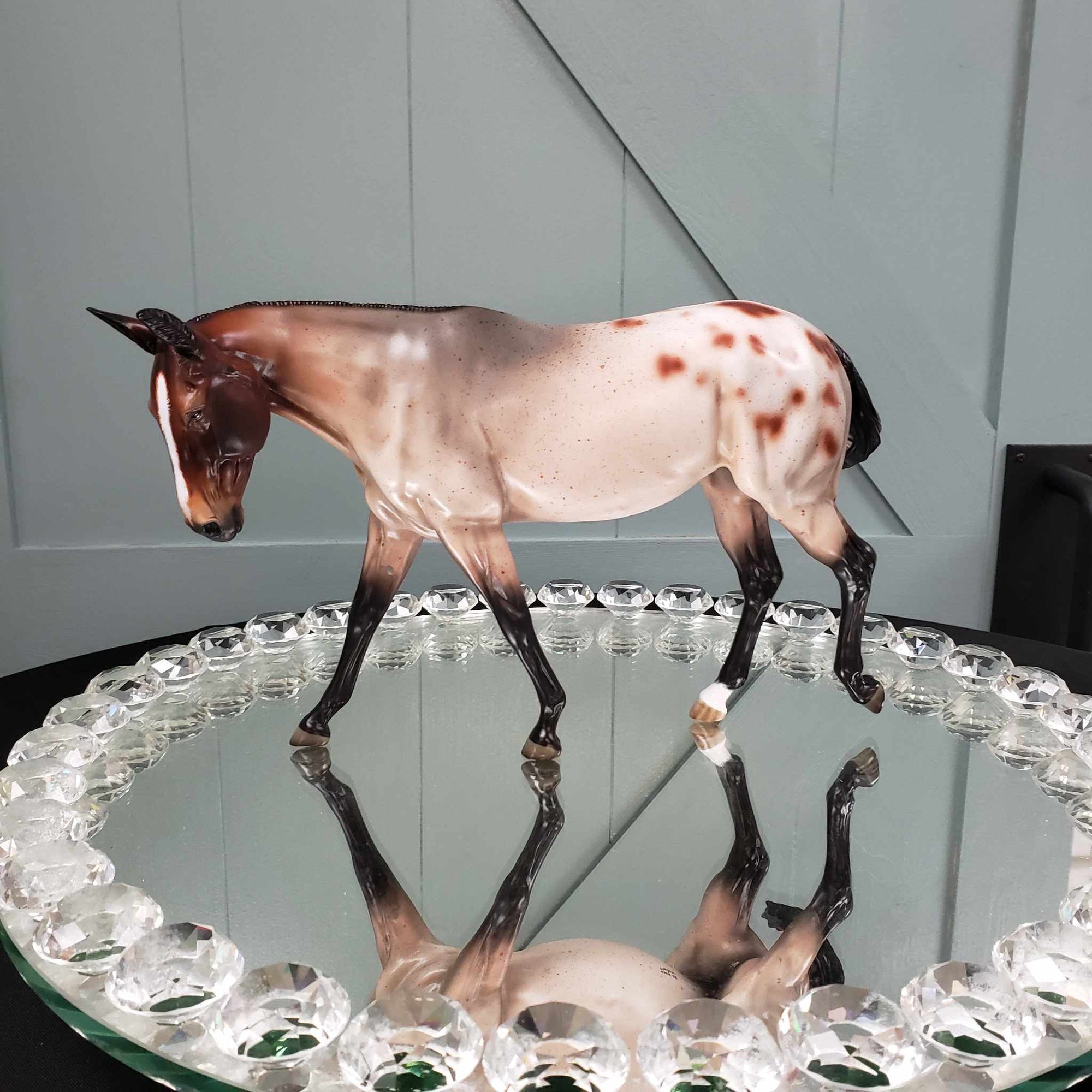 Hibiscus OOAK Appaloosa Custom Mule by Angela Marleau Facebook Auctions 9/23
