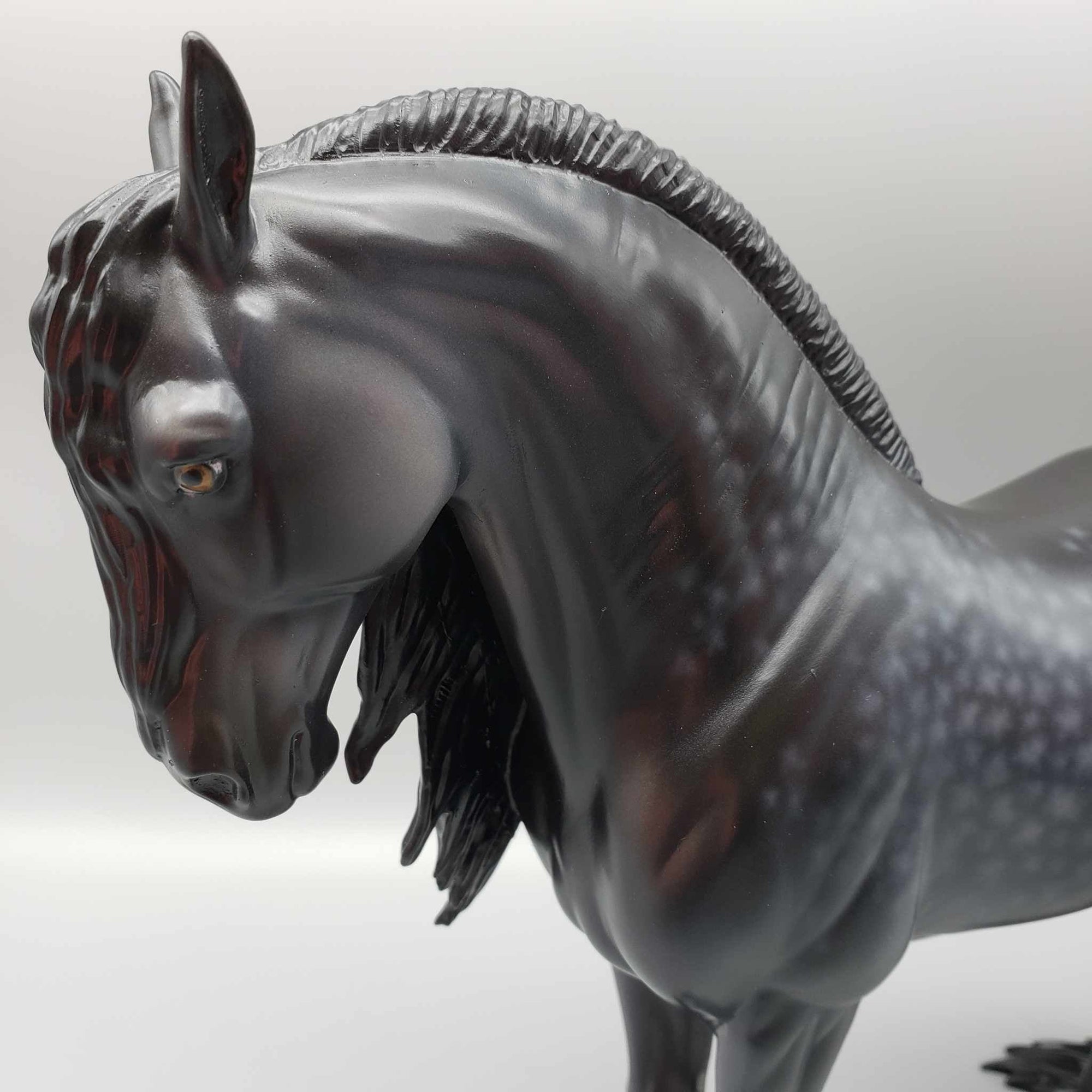 Black Buttons OOAK Star Dappled Black W/ Long Mane & Puddle Tail Andalusian By Jess Hamill Holiday Sale HS23