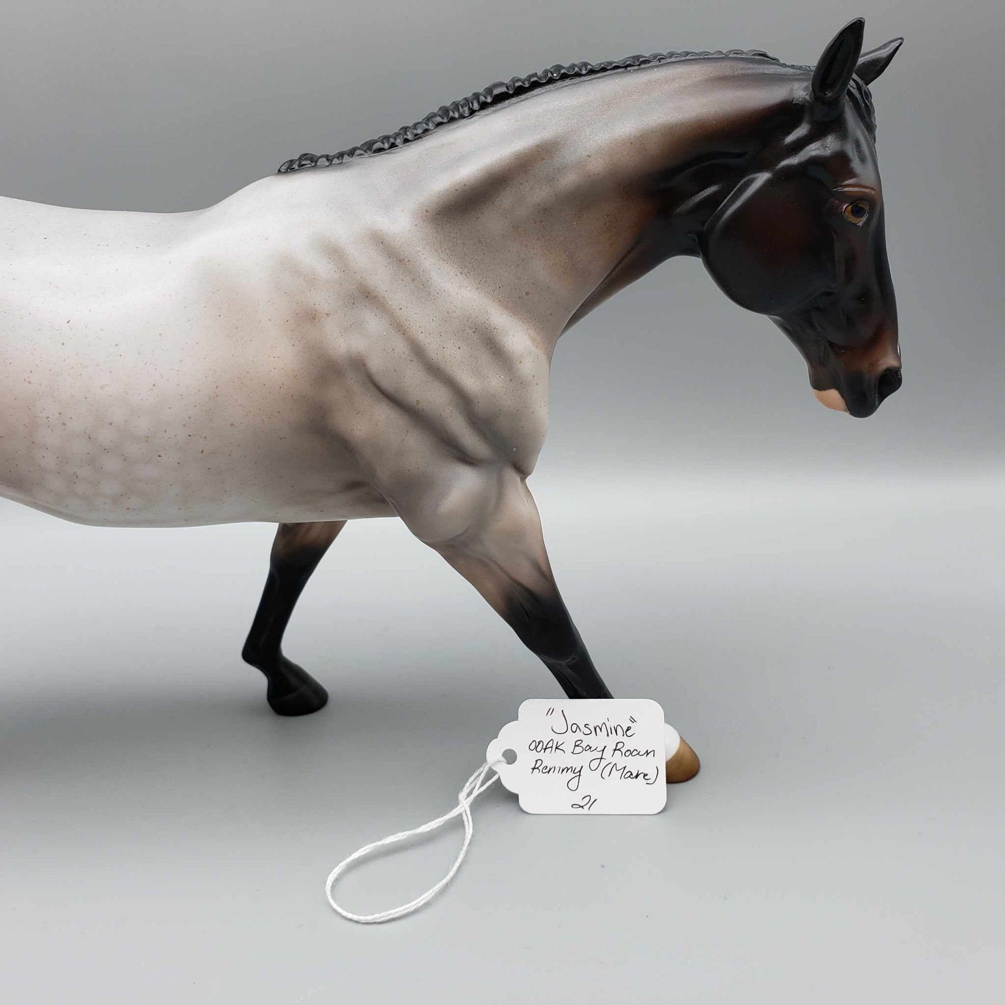 Jasmine OOAK Bay Roan Running Stock Horse By Angela Marleau Fall Into Autumn Random Drop Sale 9/23