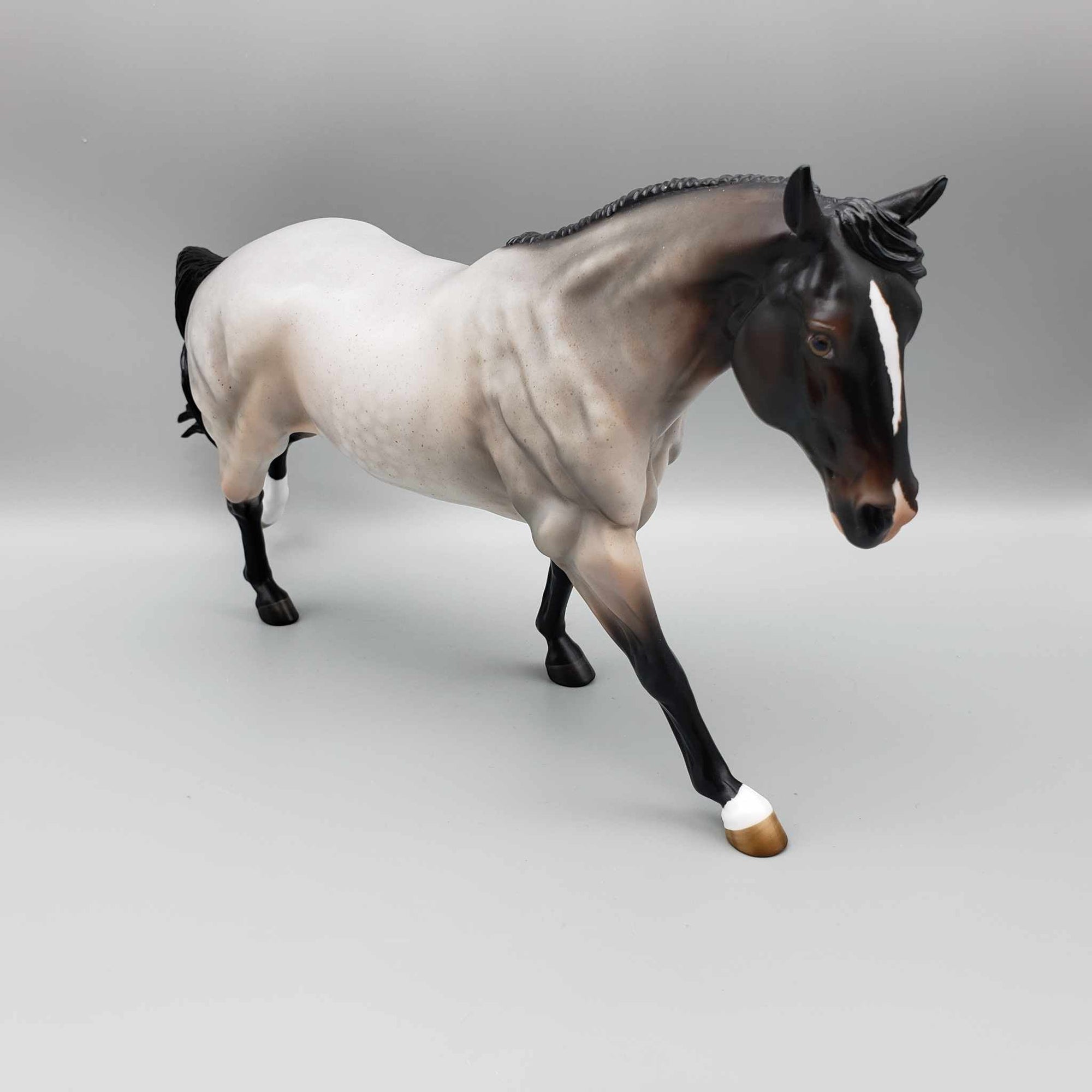 Jasmine OOAK Bay Roan Running Stock Horse By Angela Marleau Fall Into Autumn Random Drop Sale 9/23