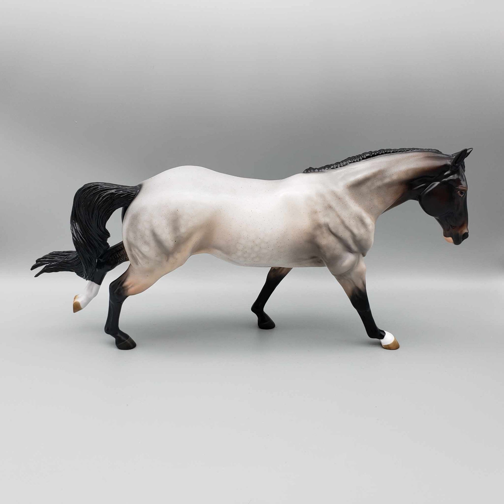 Jasmine OOAK Bay Roan Running Stock Horse By Angela Marleau Fall Into Autumn Random Drop Sale 9/23