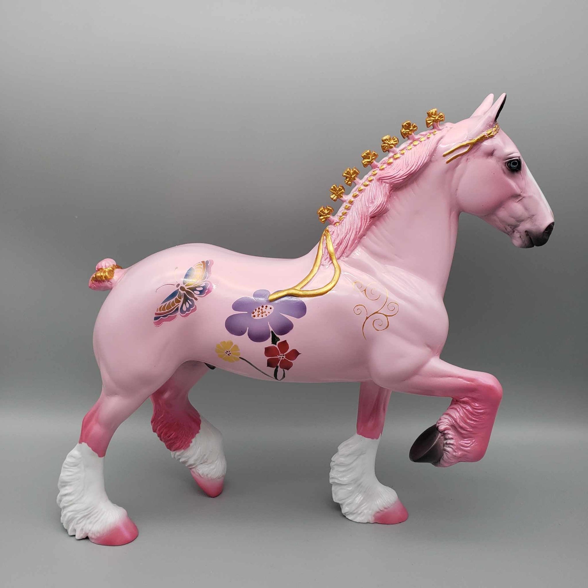 Glossy Petal Power OOAK Pink Deco trotting Drafter By Dawn Quick Fall Into Autumn Random Drop Sale 9/23