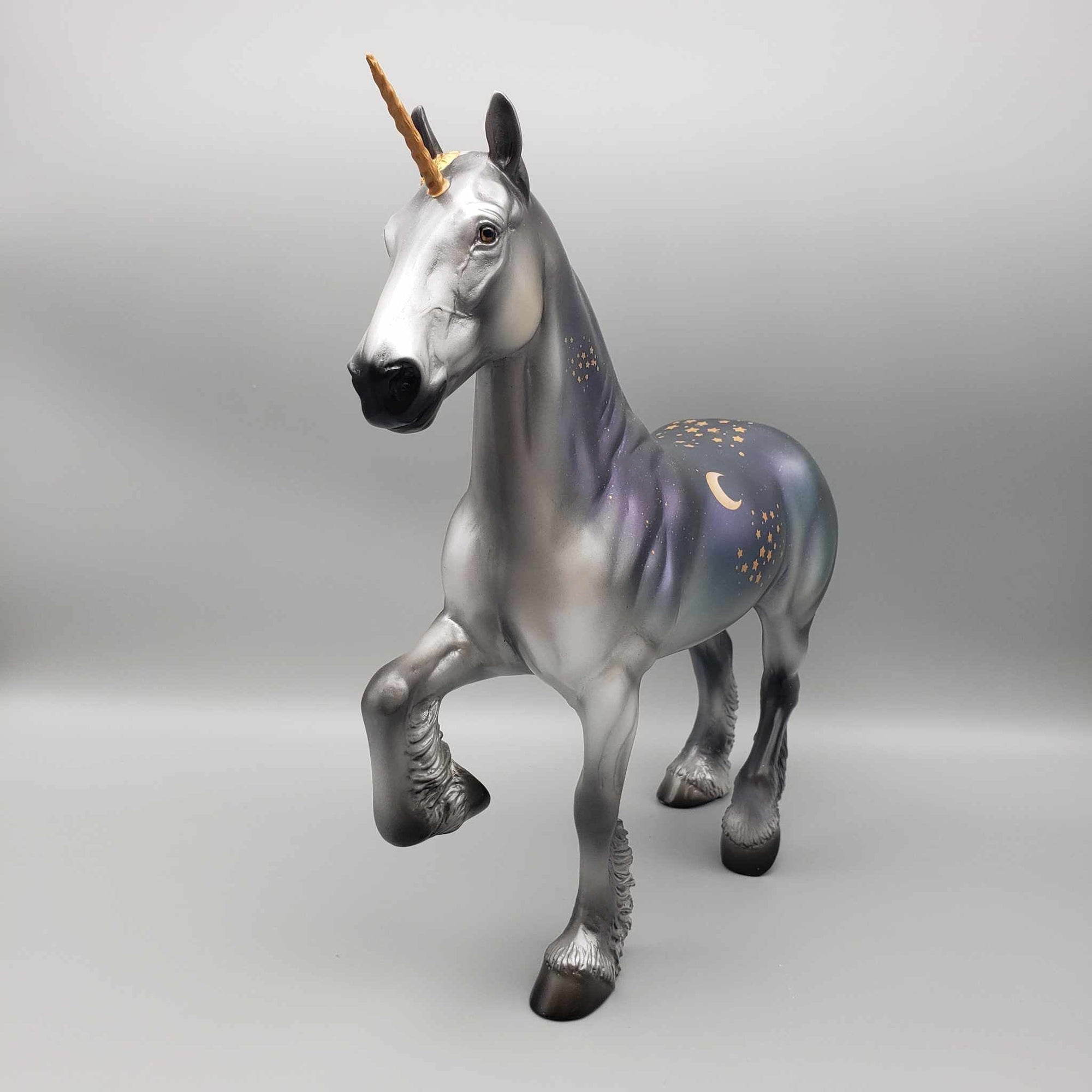 Dreamland OOAK Deco Fairytail Night Sky Trotting Drafter Unicorn By Angela Marleau FACEBOOK AUCTION Fall Into Autumn Random Drop Sale