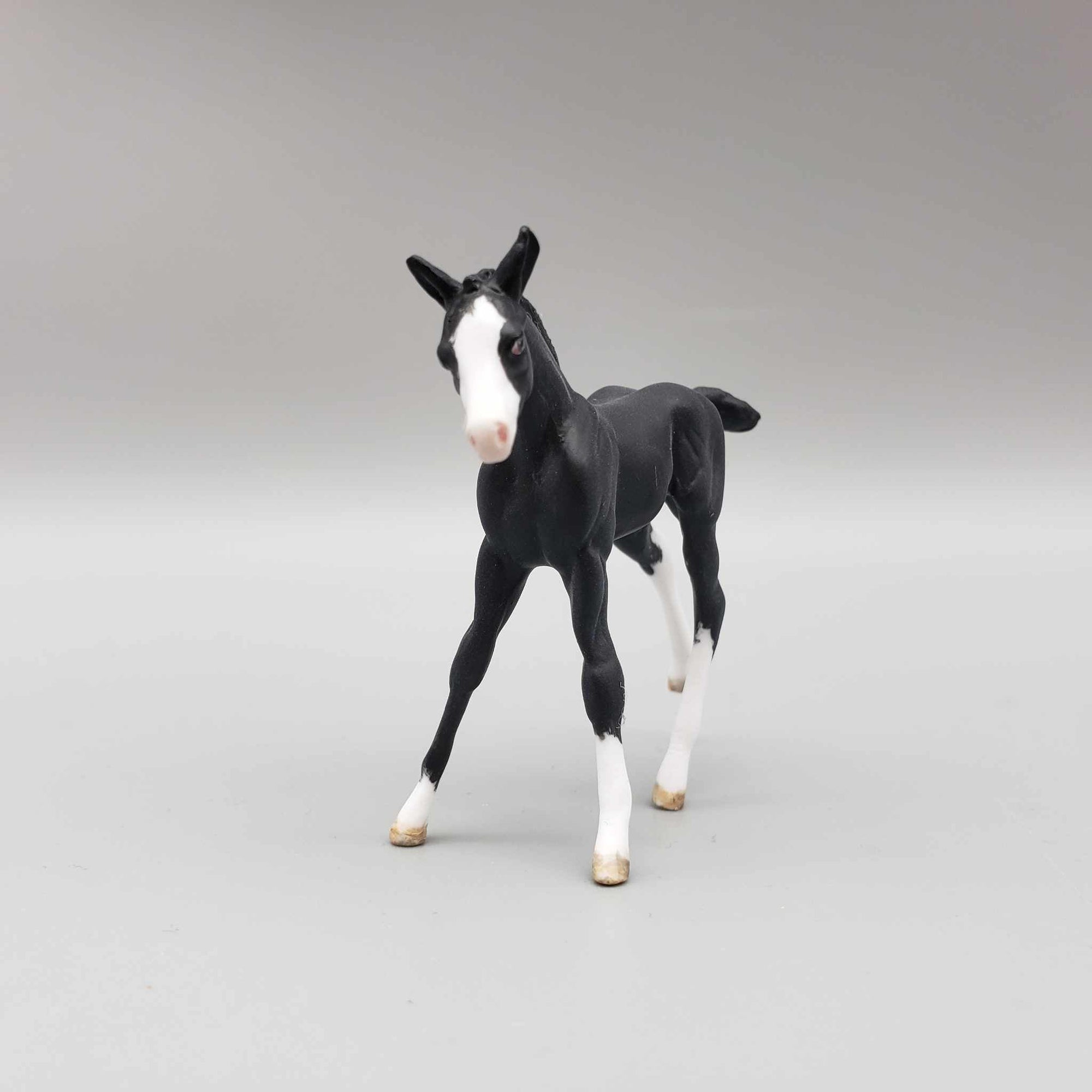 Frolic OOAK Black Kicking Chip Foal Hand Painted and Customized by Andrea Thomason HS23