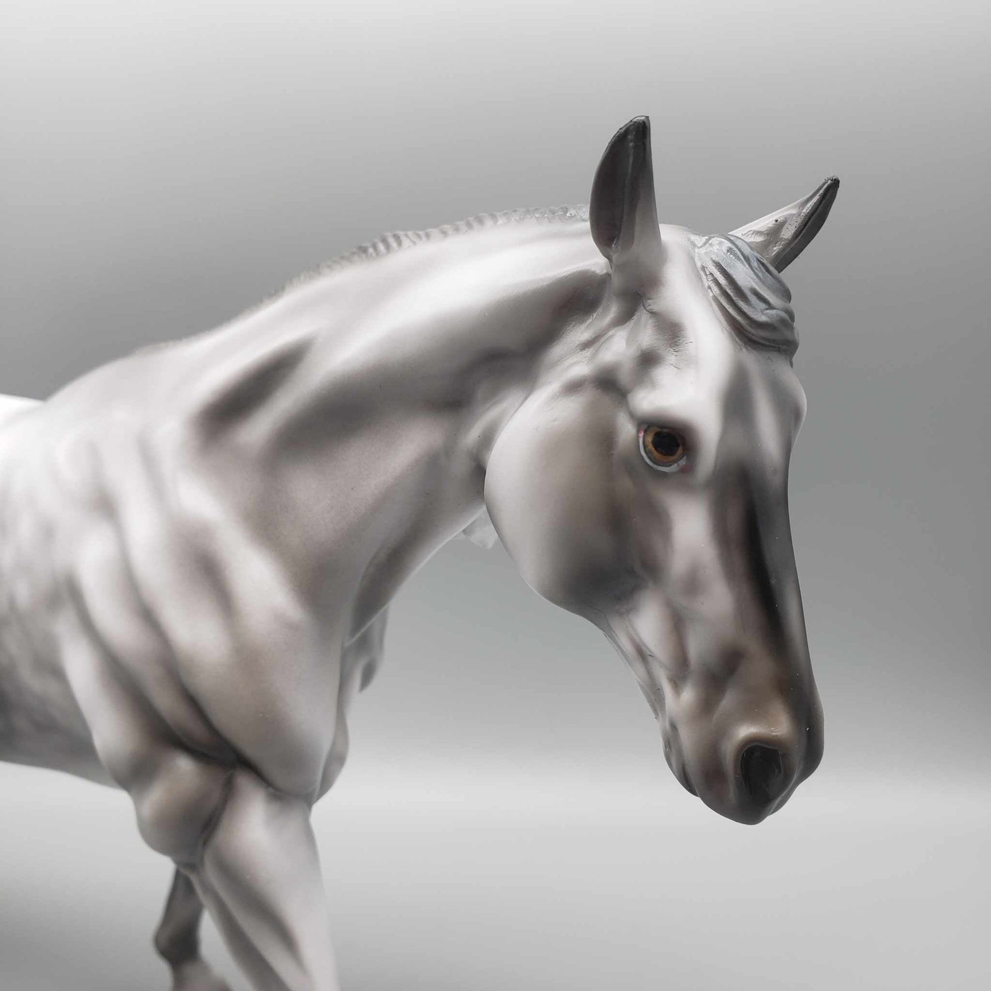 Blitzen OOAK Dappled Black Varnish Appaloosa Remington W/ Long Mane By Jess Hamill Holiday Sale HS23