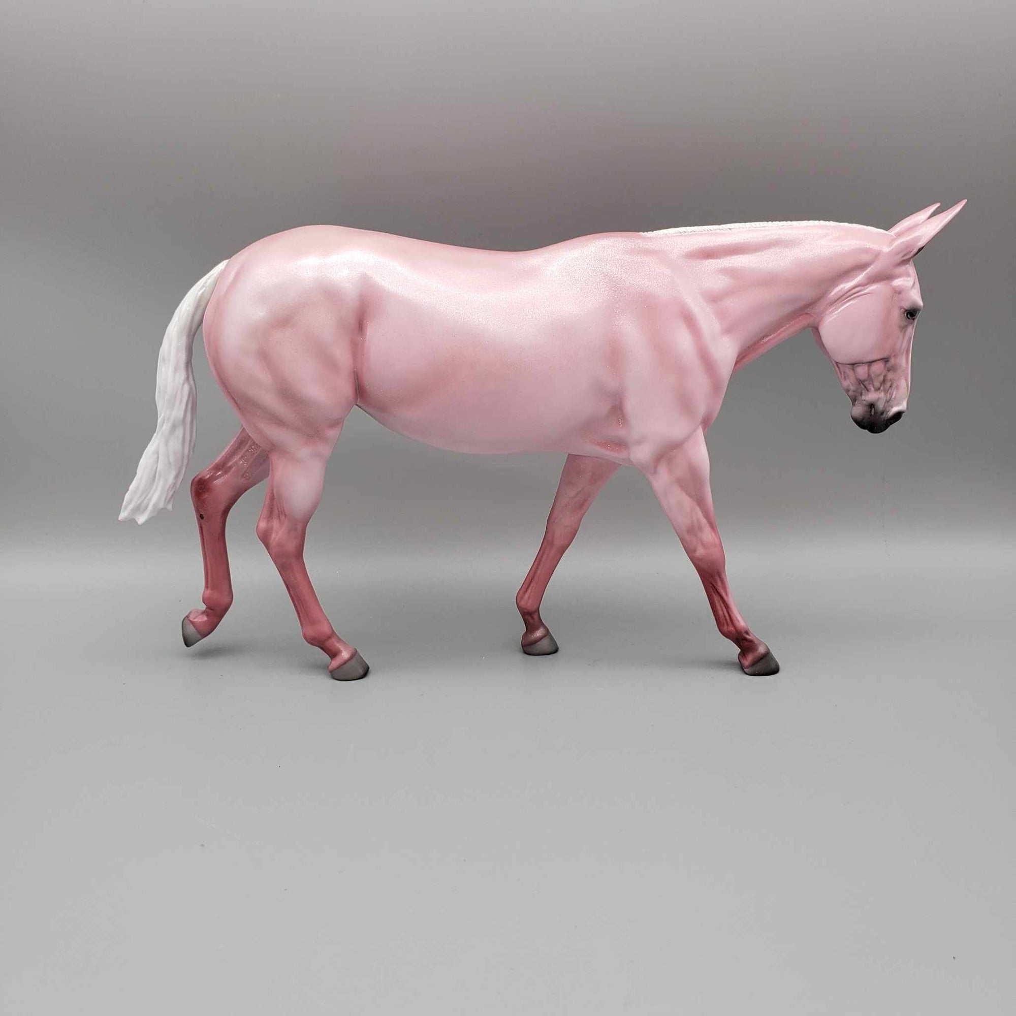 Cotton Candy OOAK Deco Pink Pearl Mule By Angela Marleau Holiday Sale HS23