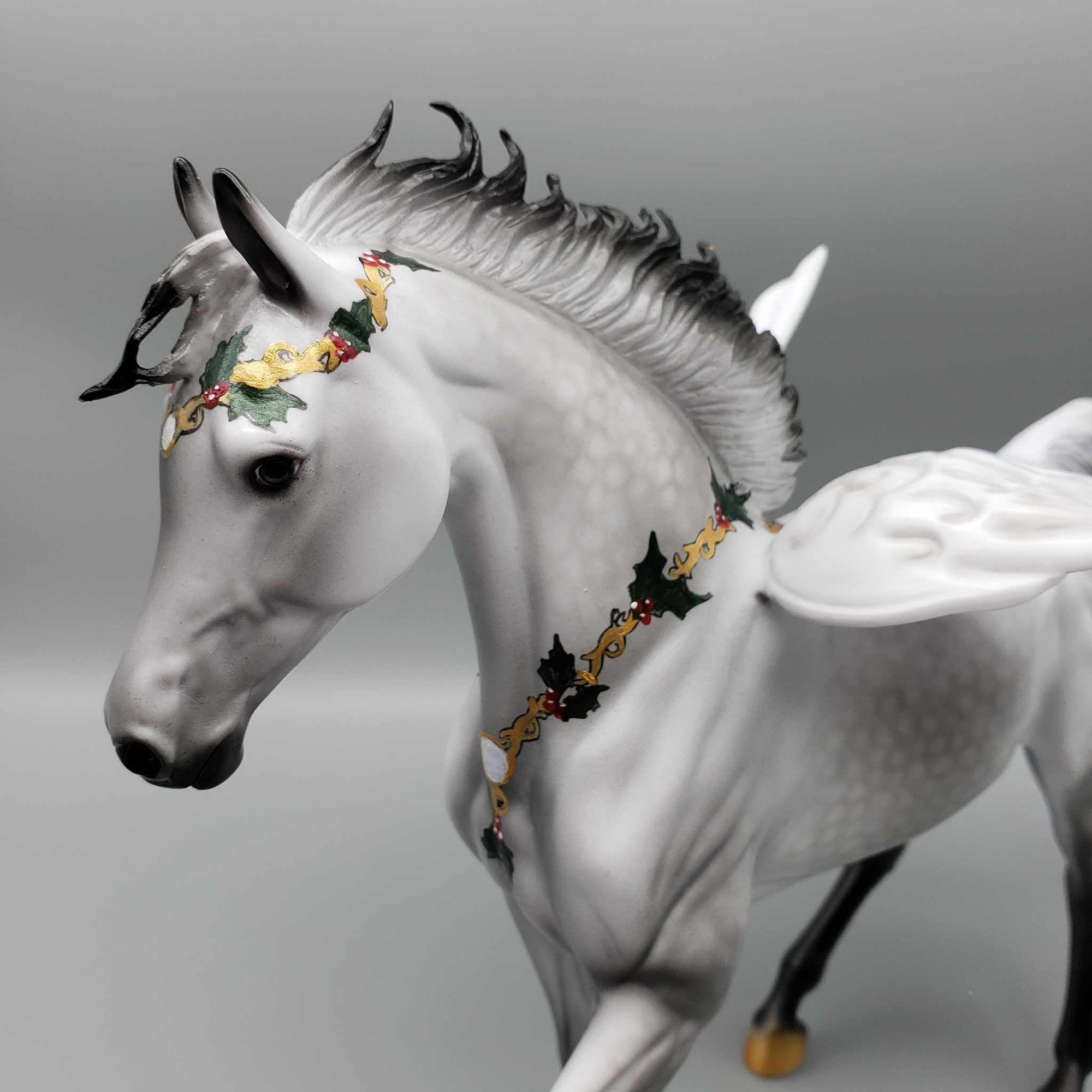 Angel Watching Over You OOAK Angel Wing Dappled Grey Arab Mare By Dawn Quick Holiday Best Offers 12/11/23